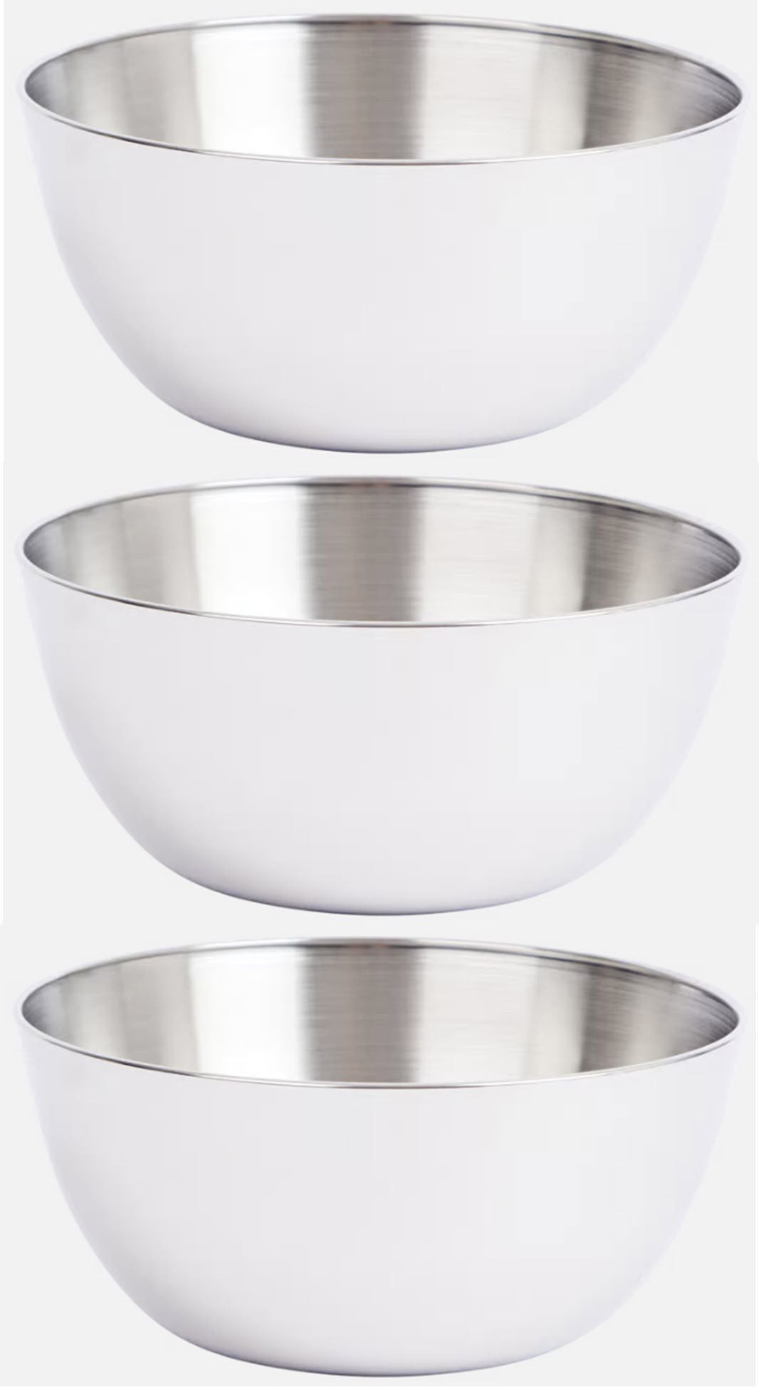 Spectrum Schüssel Set aus Edelstahlschüsseln gebürstet dm 20 cm, (6-tlg)