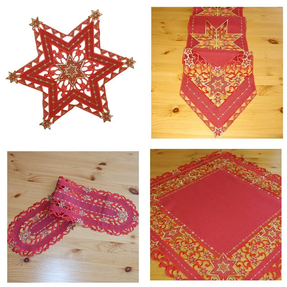 matches21 HOME & HOBBY Tischdecke Tischdeckchen SELINA Stern Cutout Stick r günstig online kaufen