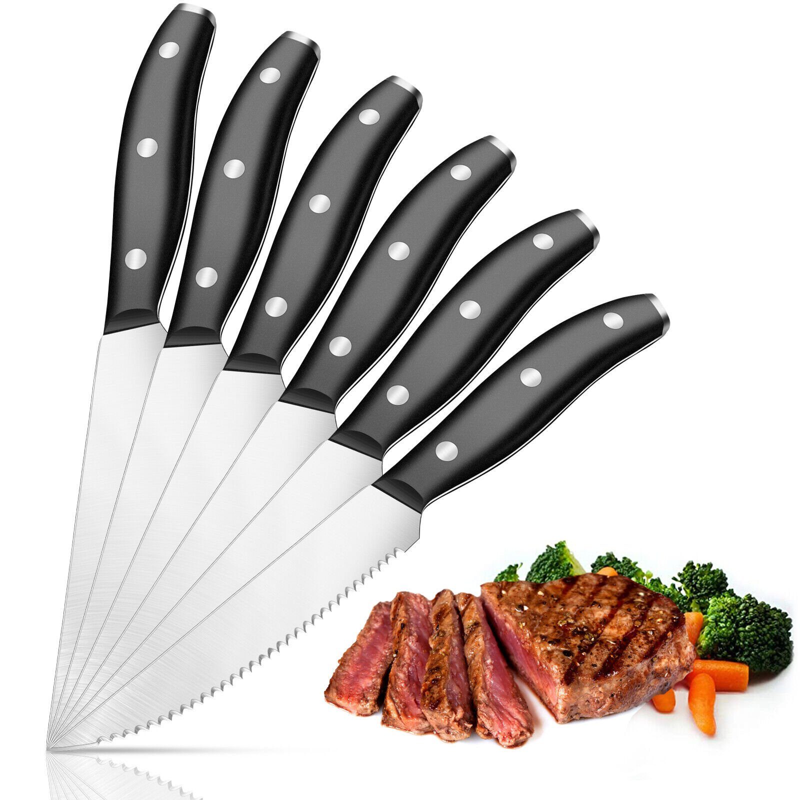 Personen für 30teiliges Besteck-Set KEENZO 6 Steakmesser-Gabel-Messer-Löffel-Set