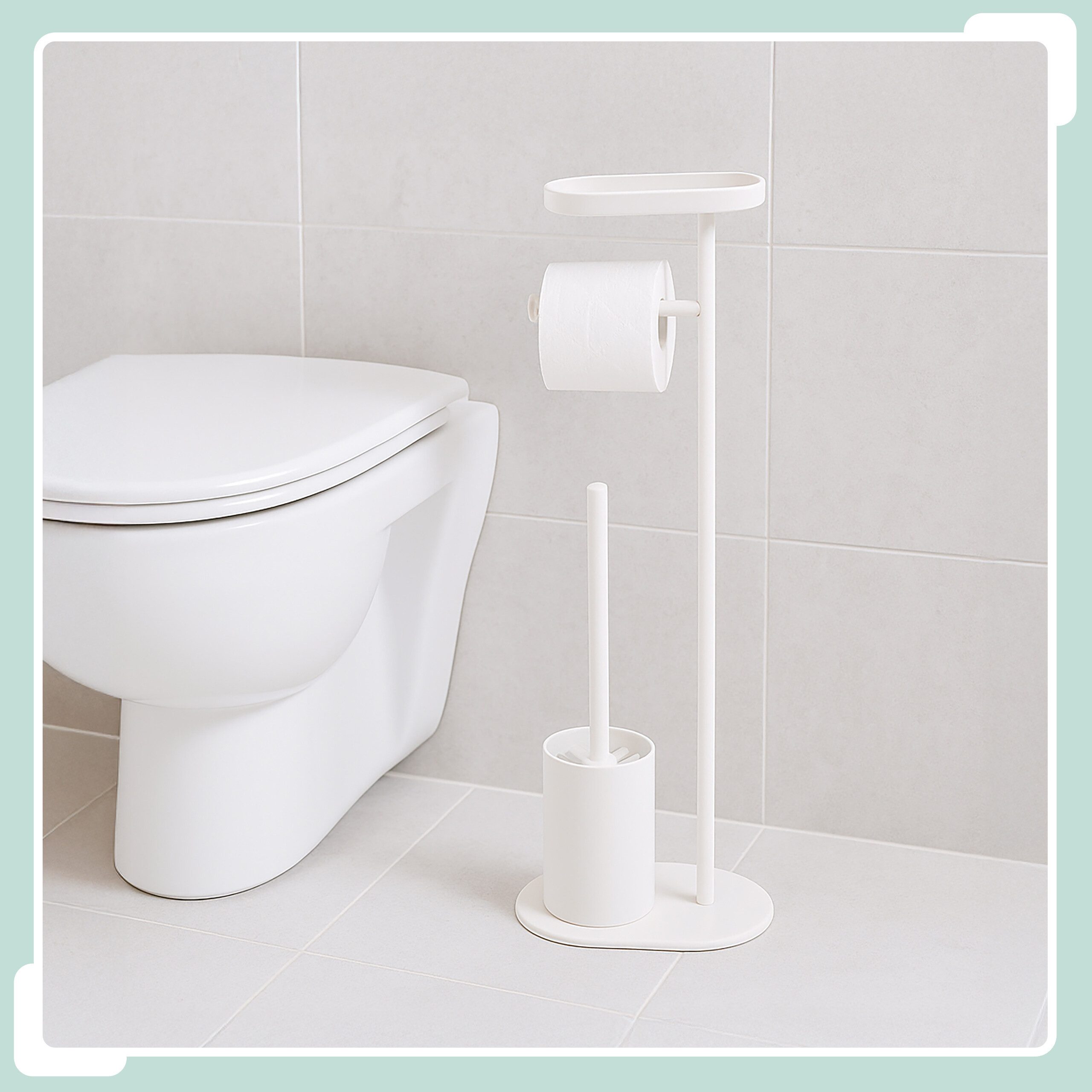 relaxdays WC-Garnitur mit Ablage, (3-tlg), weiß günstig online kaufen