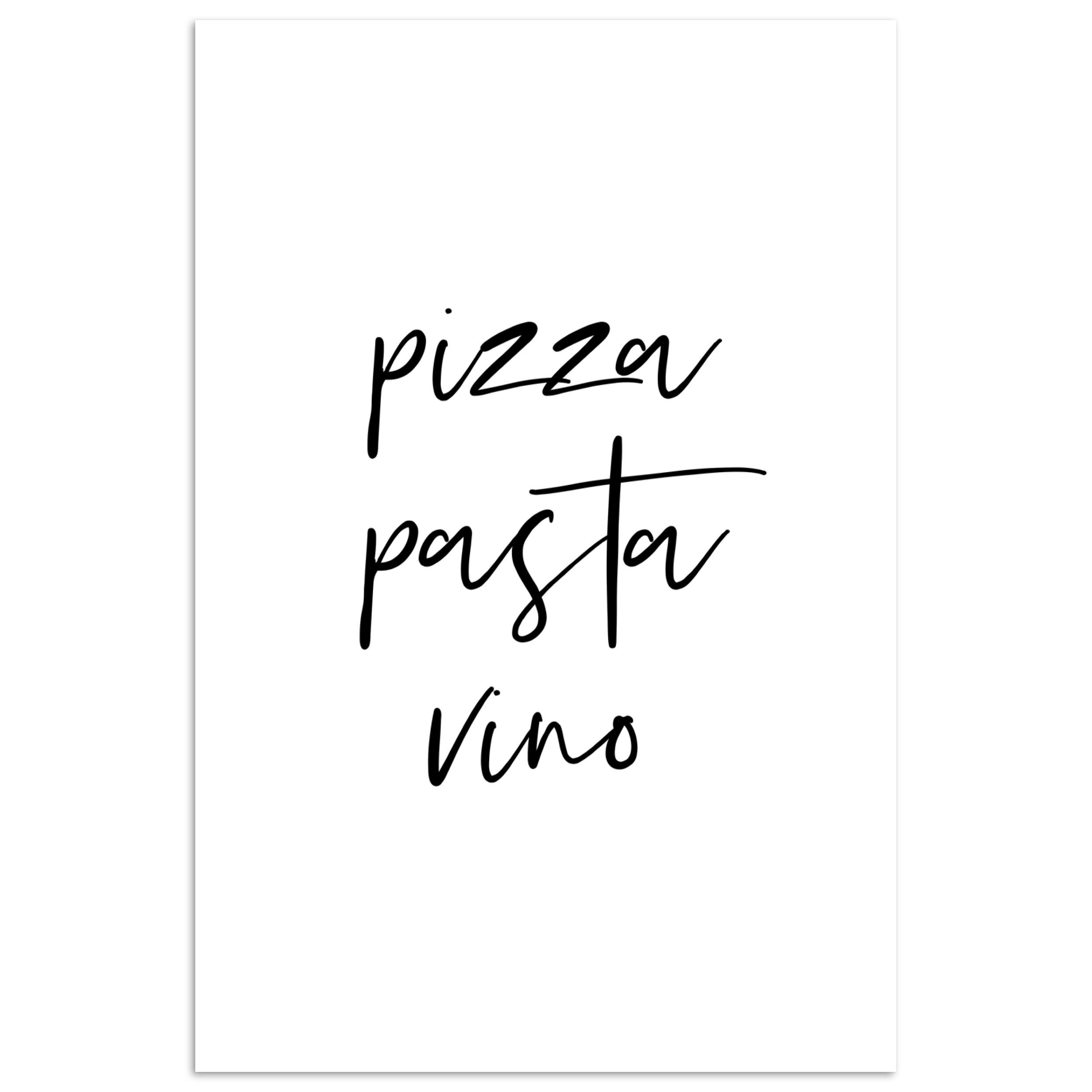 MuchoWow Poster Zitat - Pizza, Pasta, günstig online kaufen