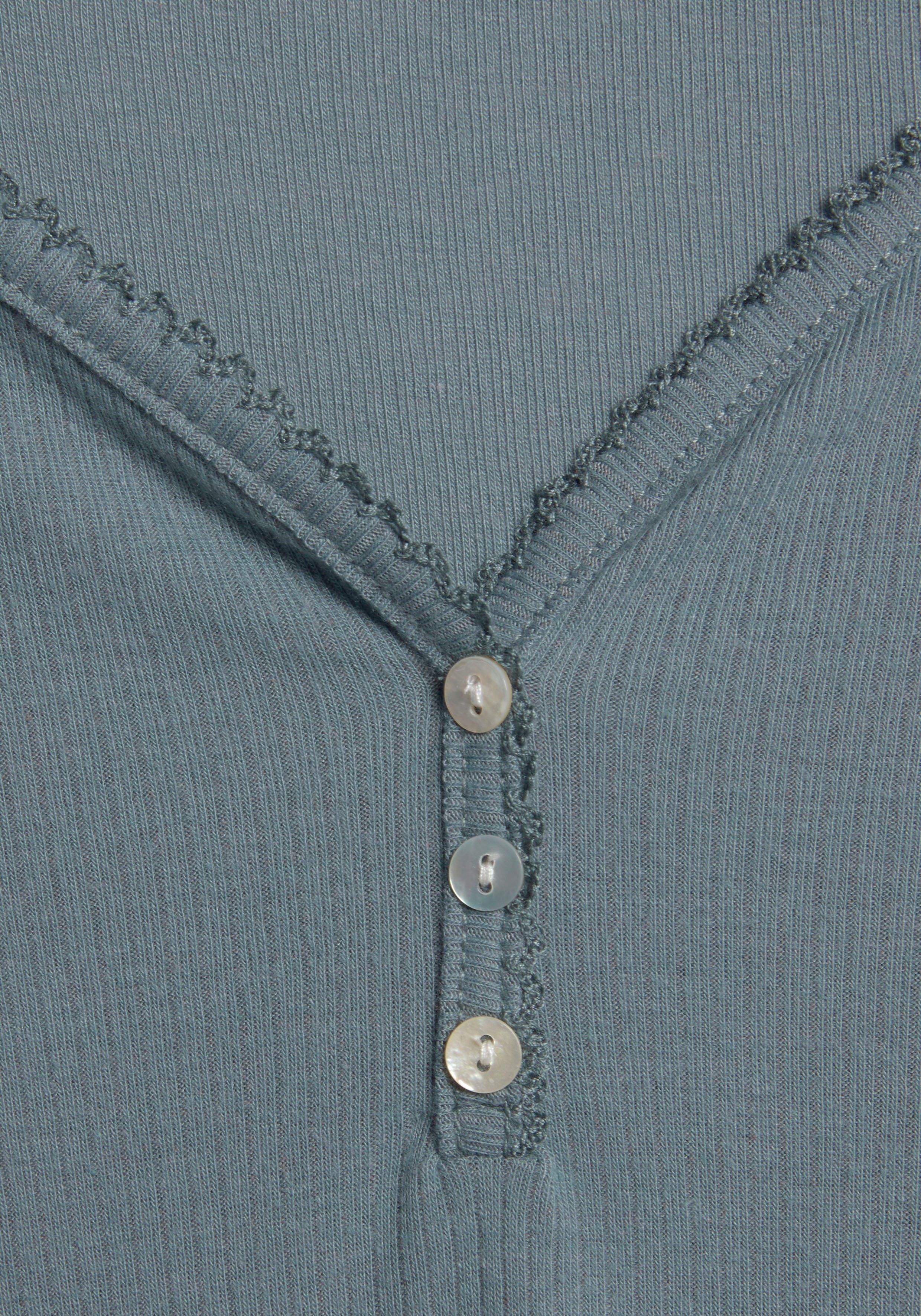 LASCANA Pyjamaoberteil (1-teilig) aus Rippstrick