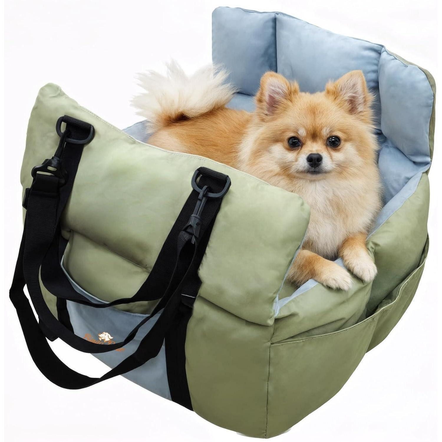 LuxusKollektion Hunde-Autositz Hundeautositz für kleine und mittlere Hunde waschbar mit Gurt