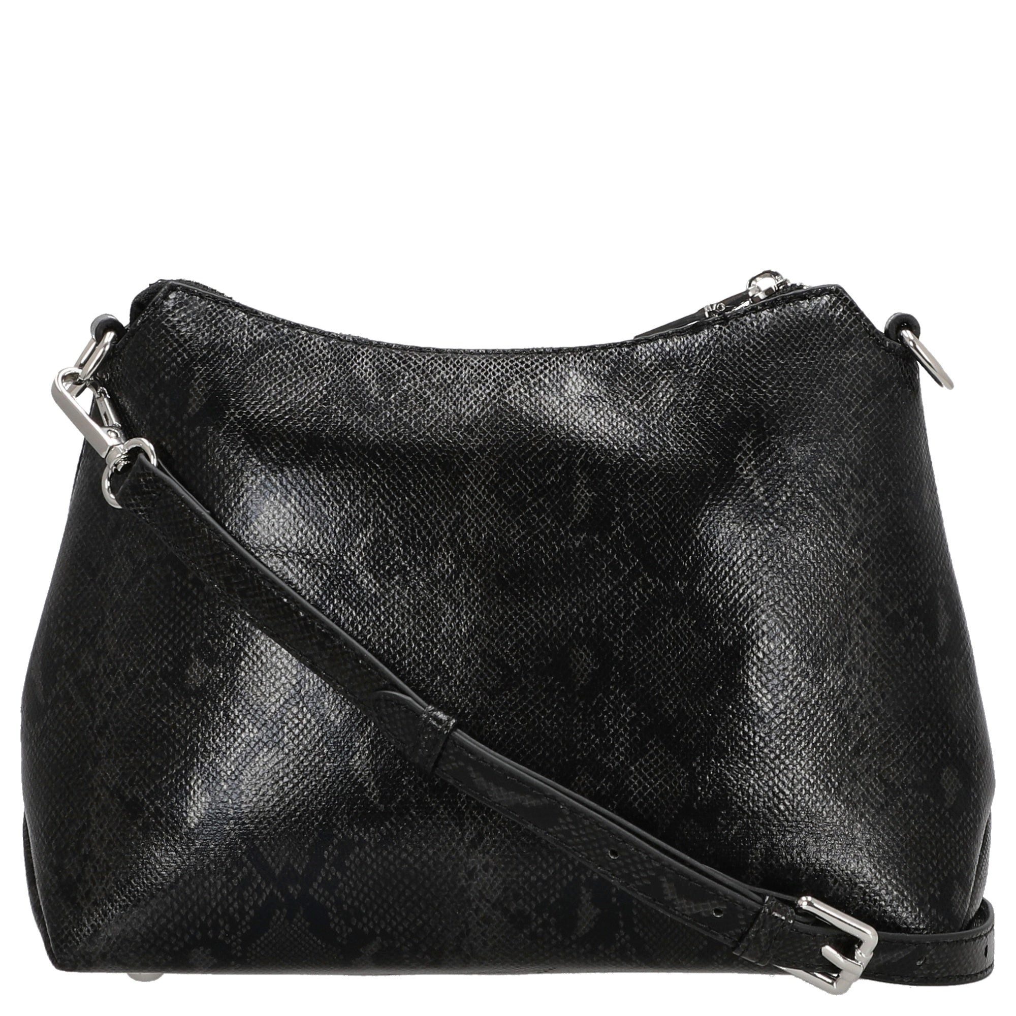 Seidenfelt Manufaktur Umhängetasche Lilleby Midi - Umhängetasche 24.5 cm (reptile black)