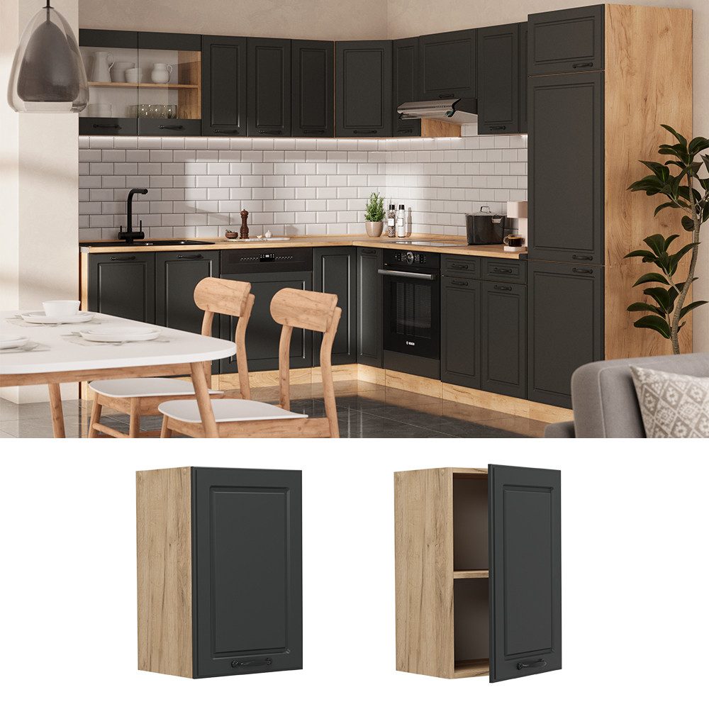 Vicco Hängeschrank R-Line, Anthrazit Landhaus/Goldkraft Eiche, günstig online kaufen