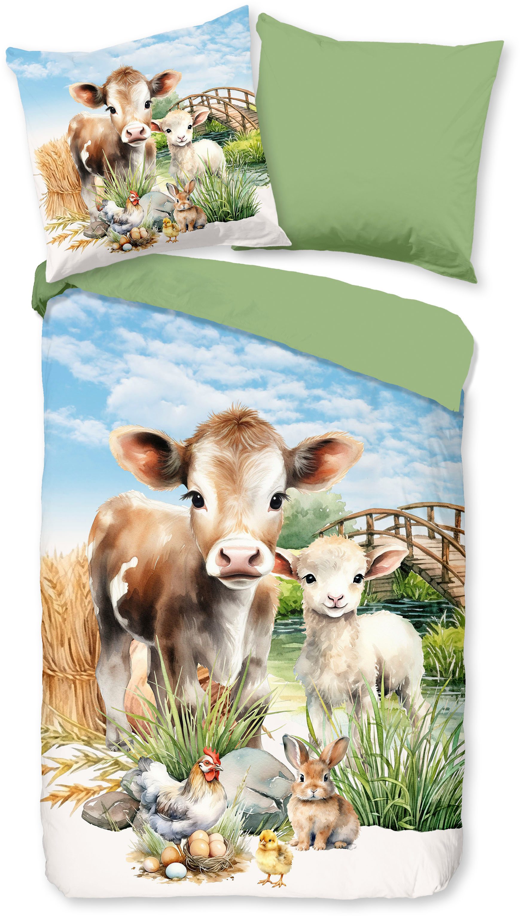 PURE luxury collection Kinderbettwäsche Farm animals, günstig online kaufen