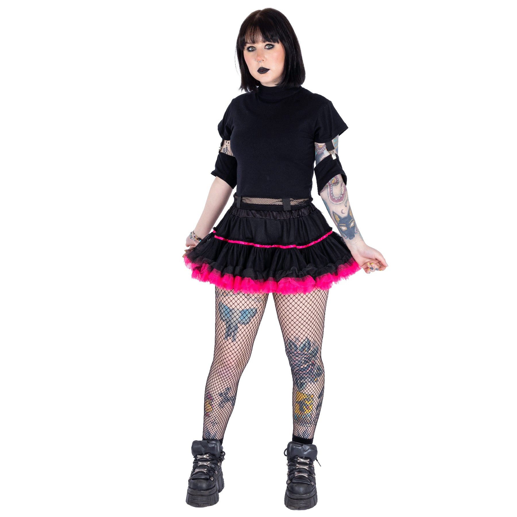 Poizen Industries Unterrock Sofra Schwarz Pink Mini Tutu