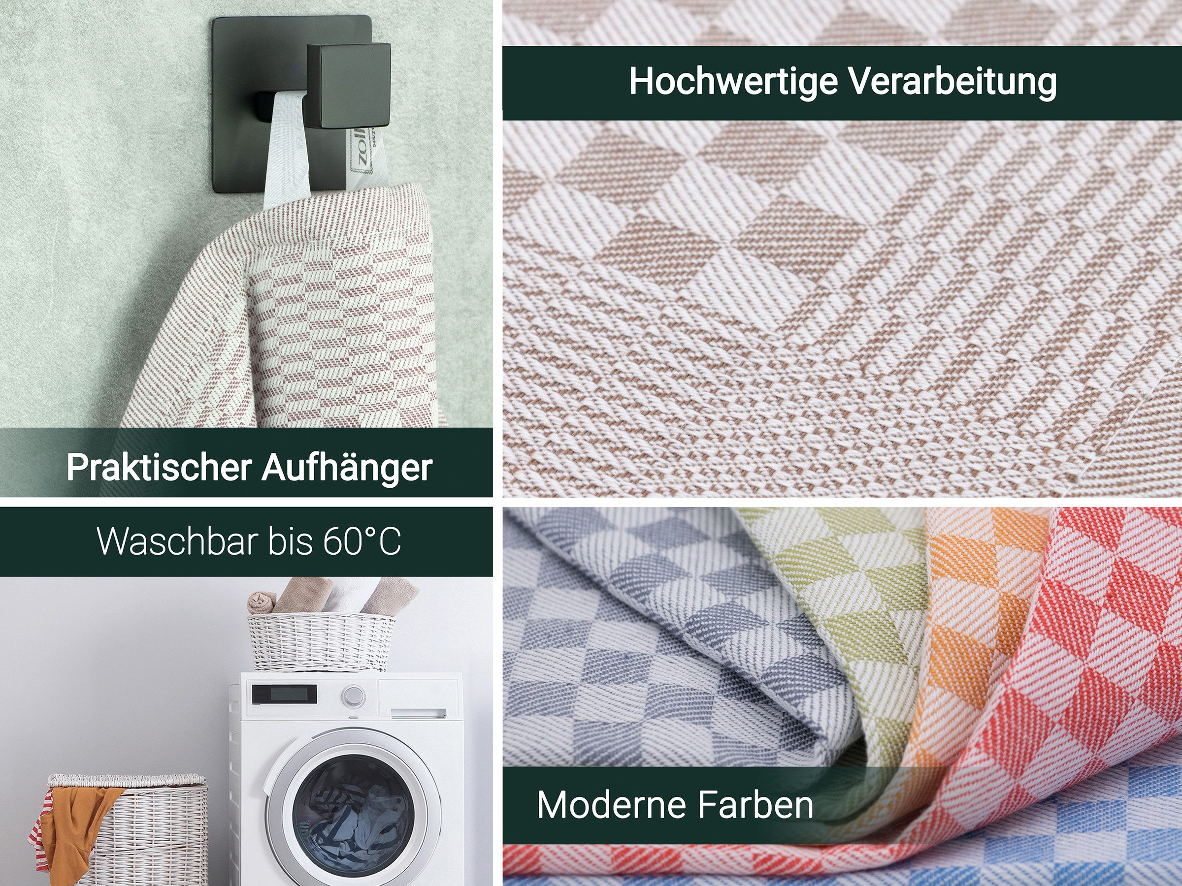 ZOLLNER Geschirrtuch, (Spar-Set, 10-tlg), saugstark, pflegeleicht, günstig online kaufen