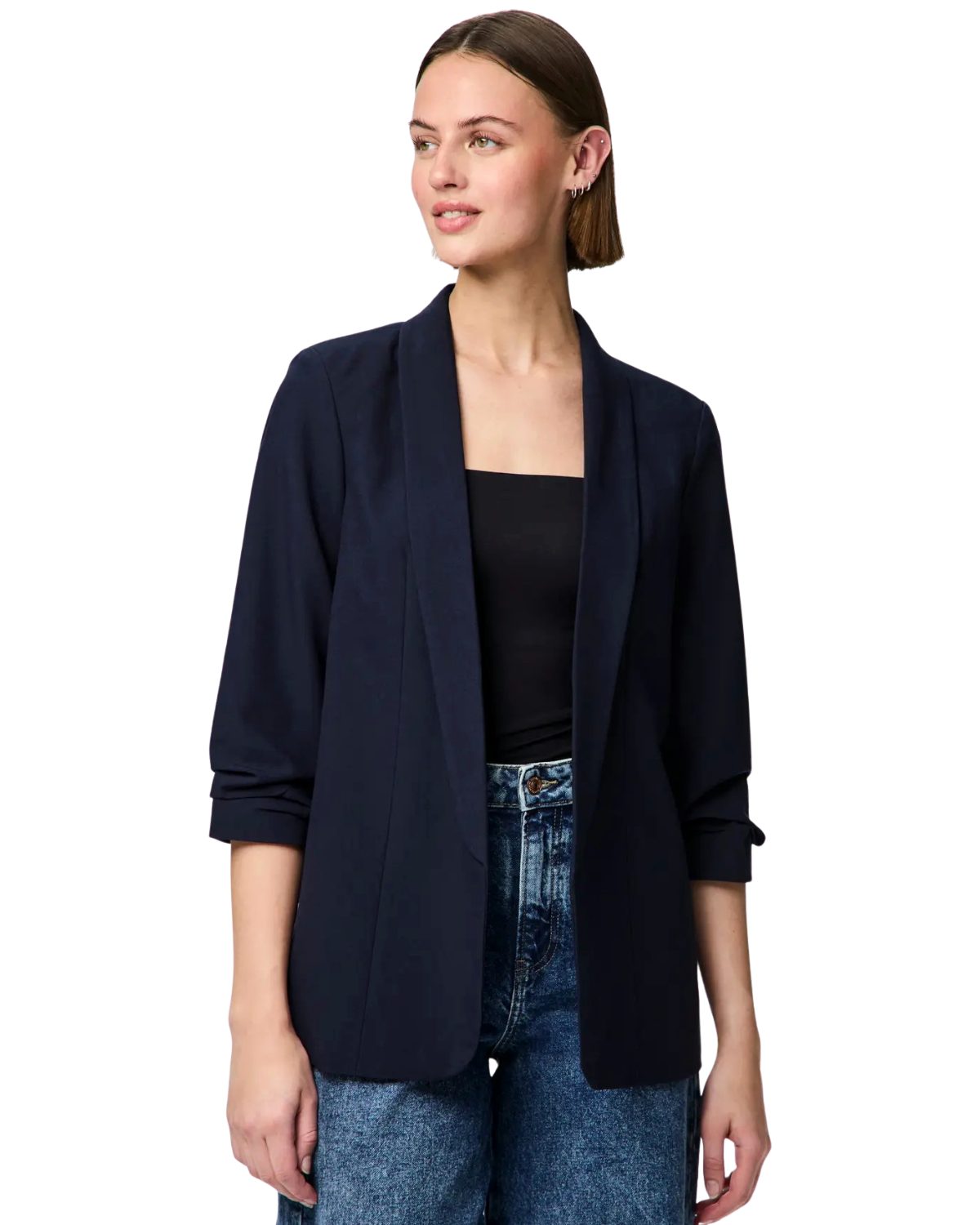 pieces Longblazer Regular Fit Blazer stylisch kombinierbar