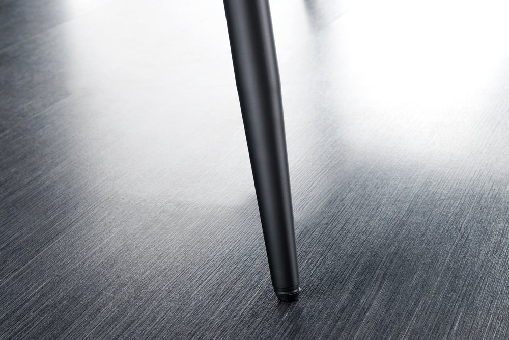 riess-ambiente Sitzbank TURIN 160cm senfgelb 1-St), Rückenlehne schwarz · · (Einzelartikel, Samt Esszimmer / Design · · · Schlafzimmer Metall Retro