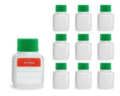 OCTOPUS Kanister 10 Plastikflaschen 50 ml mit grünen Deckeln (leer) (10 St)