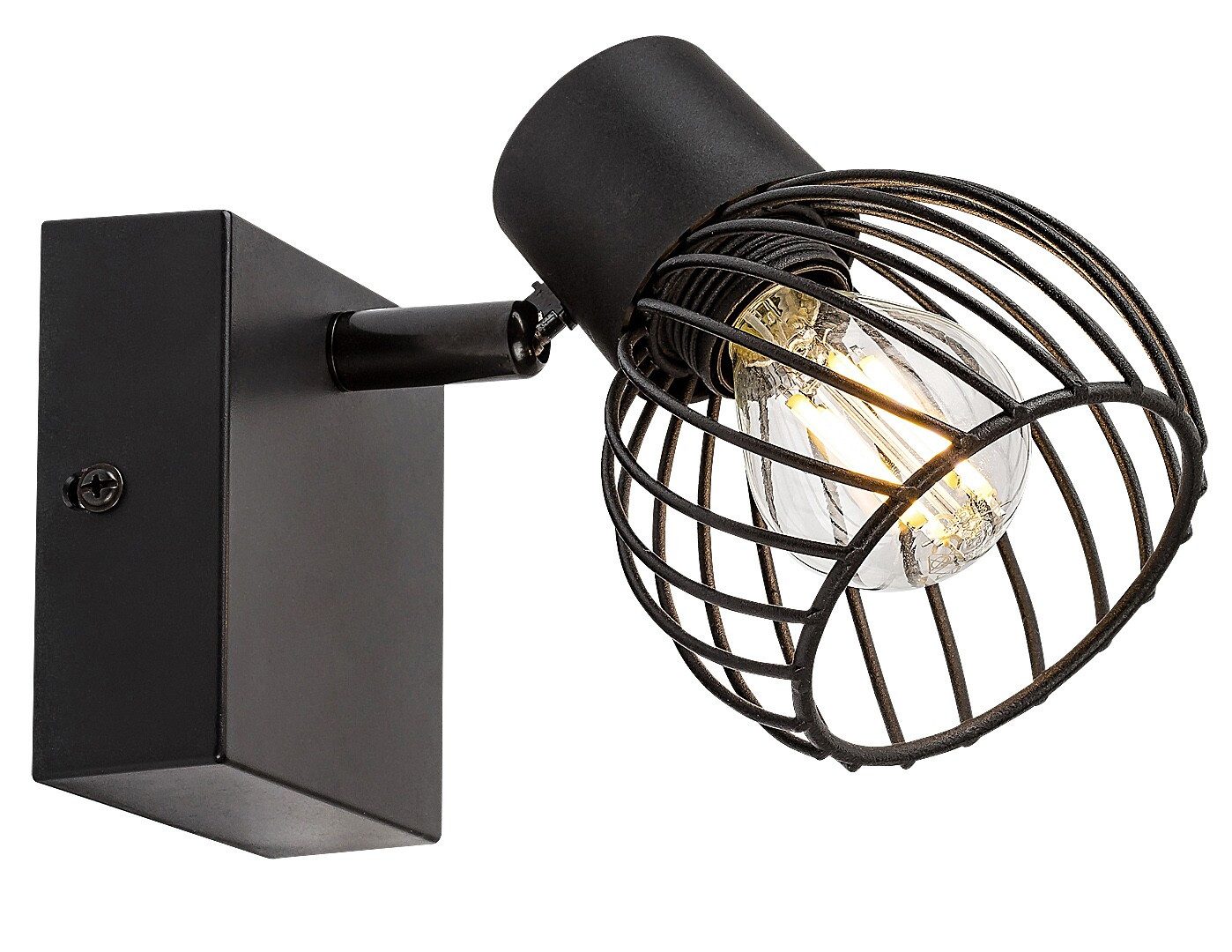 Rabalux LED Deckenspots "Aberama" Kunststoff, schwarz, Kugel, E14, ø85mm
