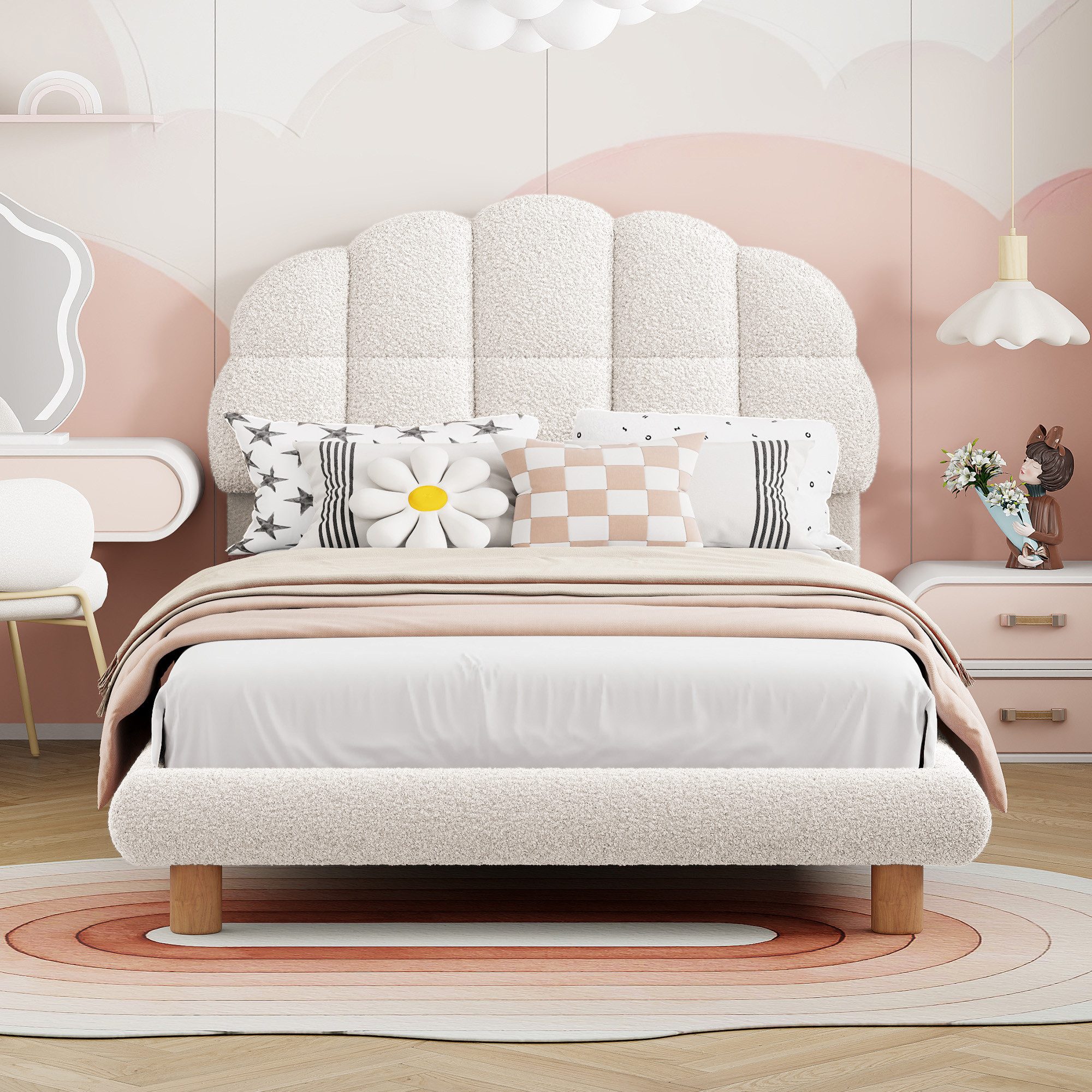 PXloue Polsterbett Einzelbett Kinderbett (Ideal für günstig online kaufen