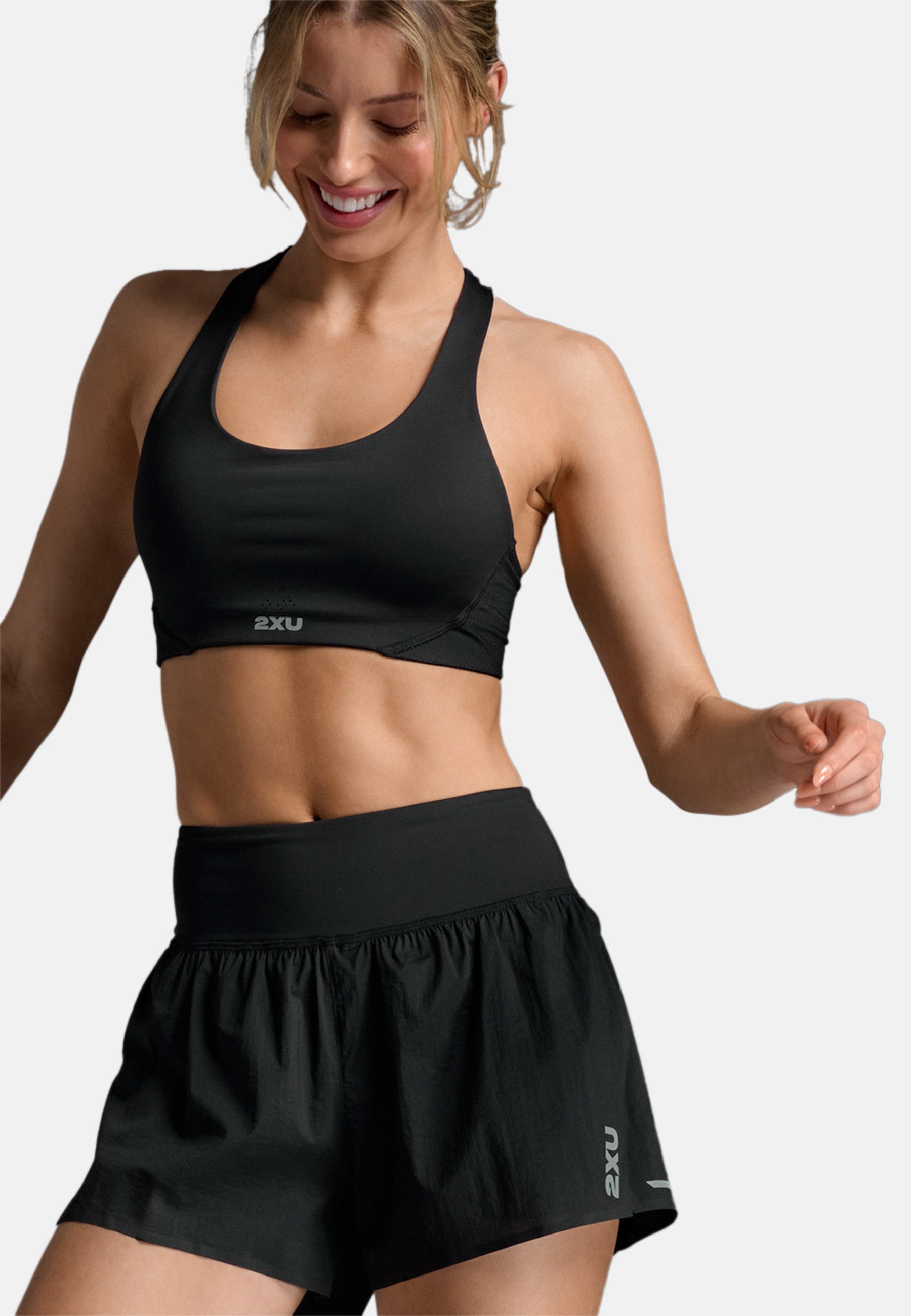 2xU Laufshorts Aero Hi-Rise 2-in-1 3 Inch Shorts (1-tlg)