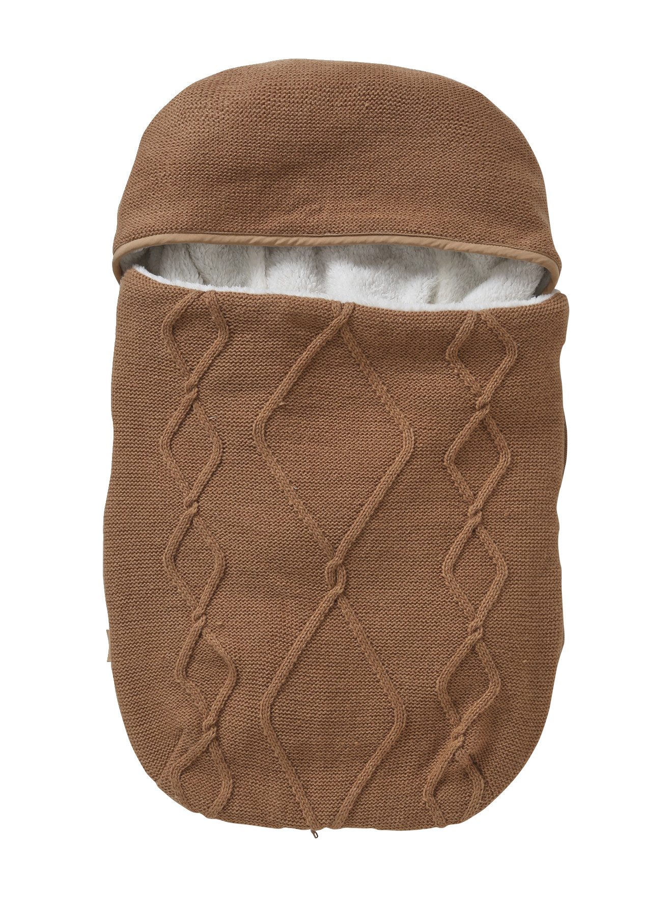 Fußsack Strick-Fußsack für Babyschalen, Fleecefutter