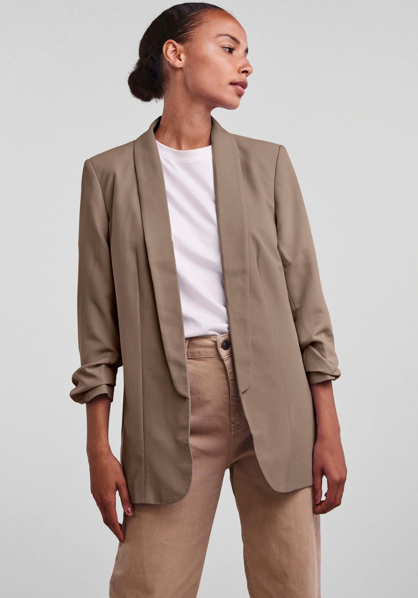 pieces Пиджаки-Блузки PCBOSELLA 3/4 BLAZER NOOS mit Faltendetail am Ärmel