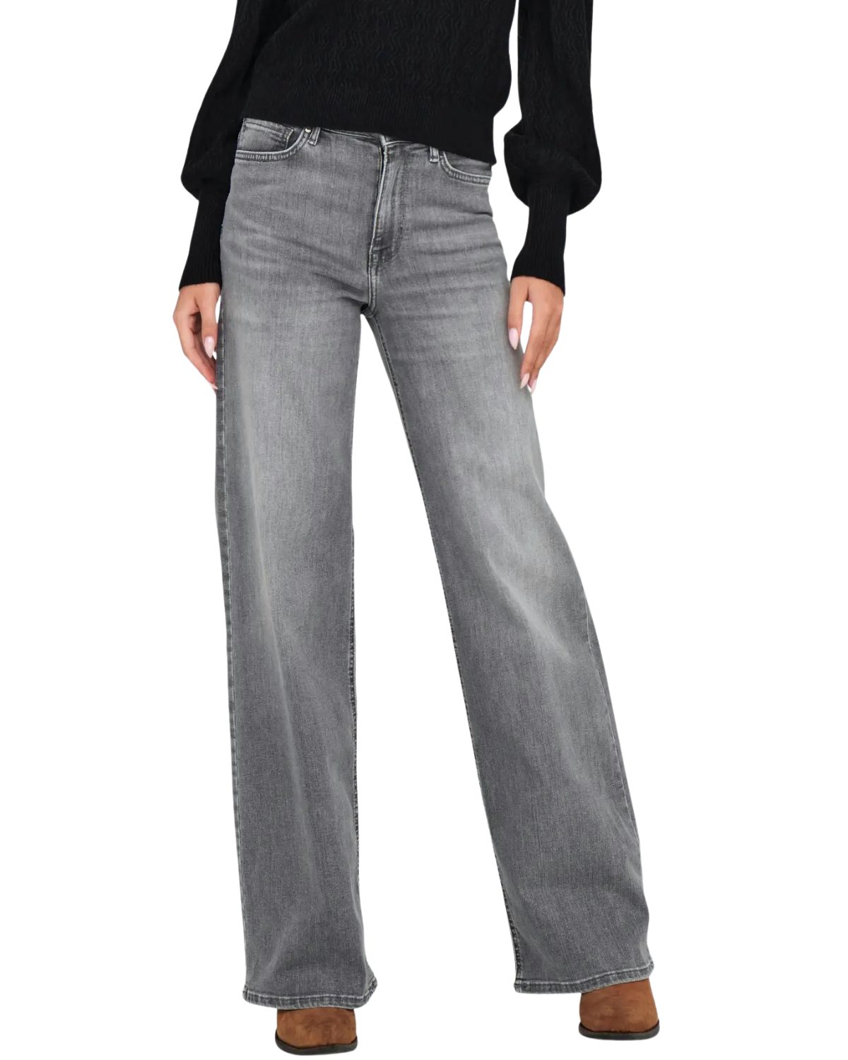 ONLY High-waist-Jeans Trendige Wide-Fit-Jeans mit hoher Taille günstig online kaufen