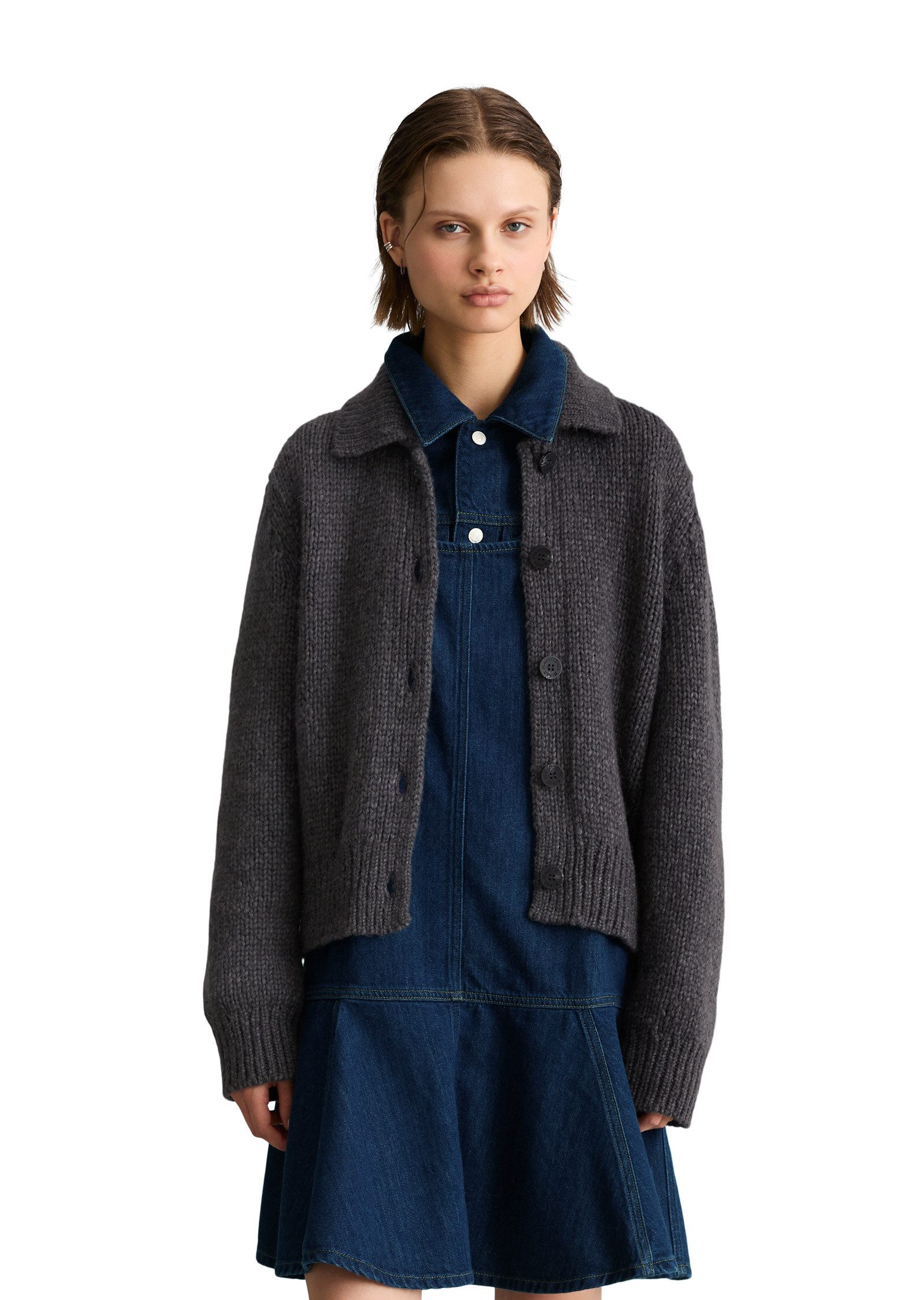 Marc O'Polo DENIM Cardigan aus weichem Schurwolle-Mix
