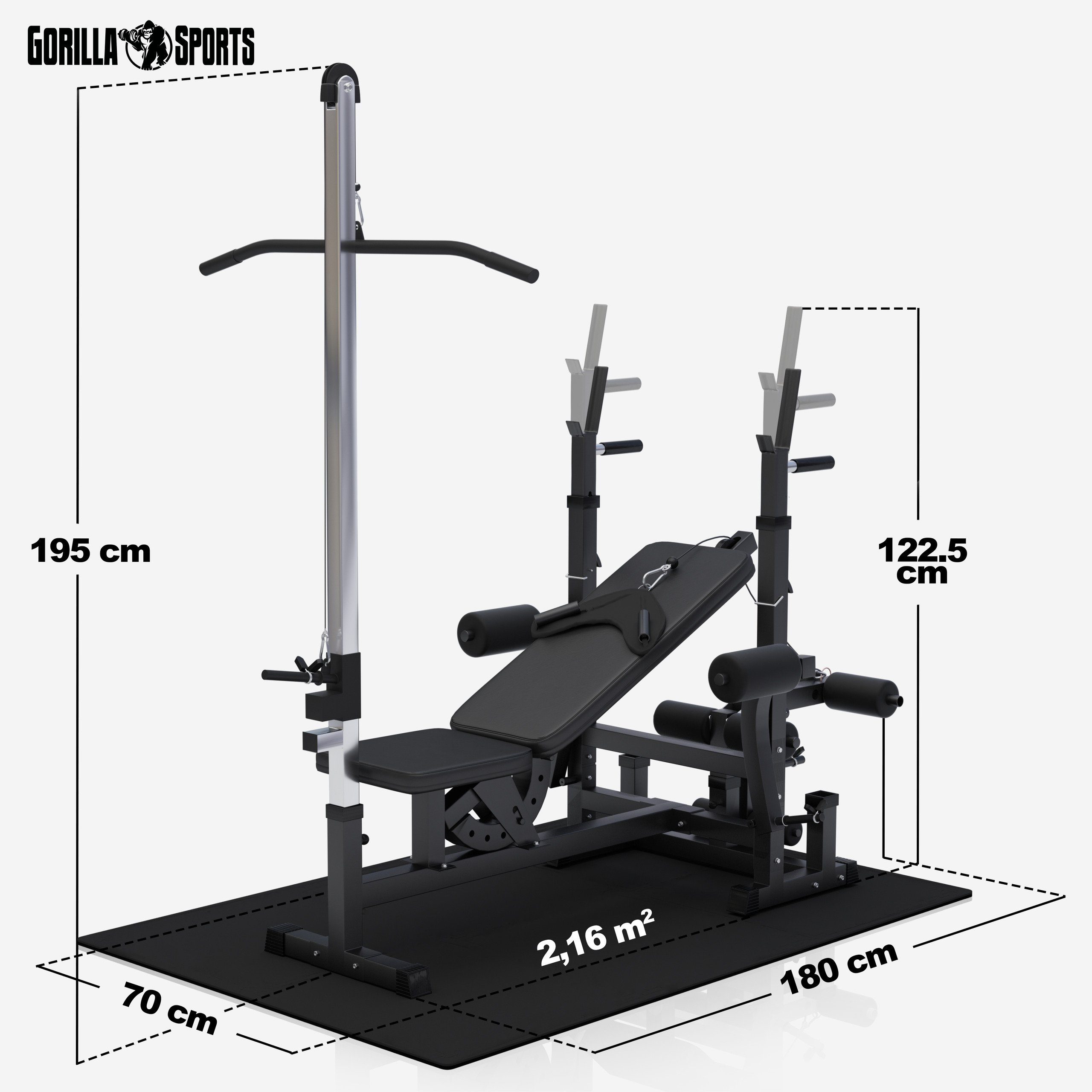 GORILLA SPORTS Kraftstation Kraftstation Universal Set 46-teilig, (46-tlg)