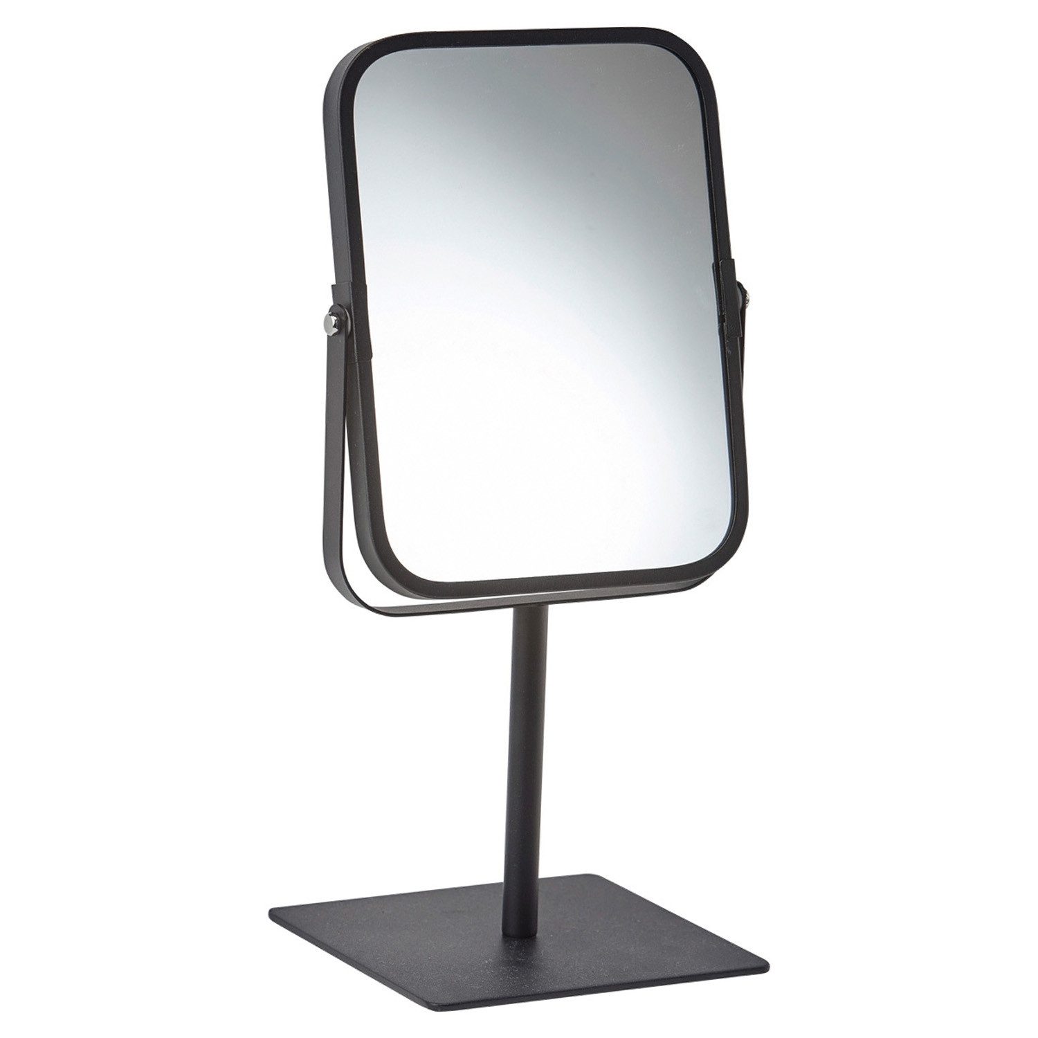 Kosmetikspiegel MOON, H 34 cm, Schwarz, Metall, kippbar