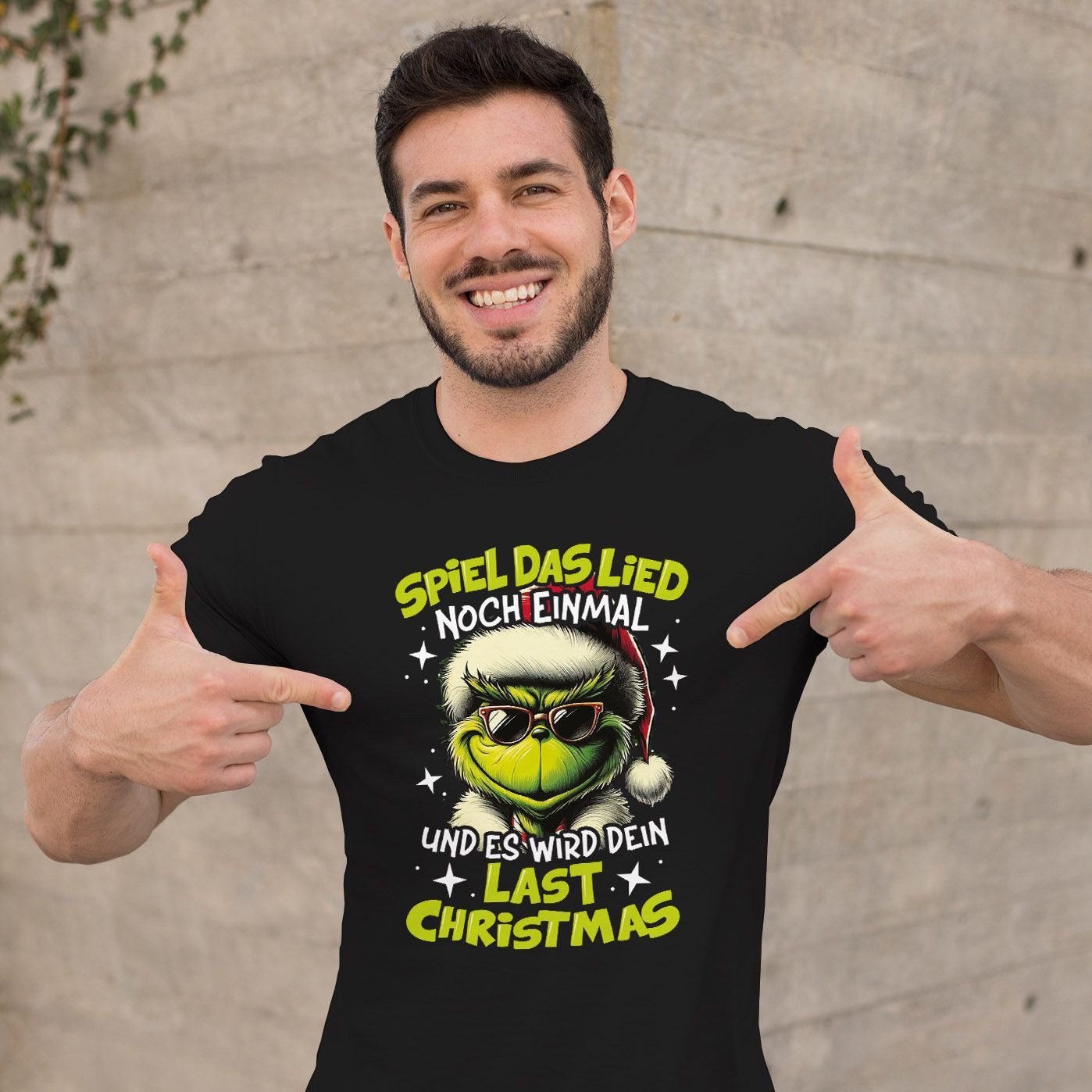 MoonWorks Print-Shirt Herren T-Shirt Weihnachten Spiel das Lied Weihnachtsshirt Grinch mit Print