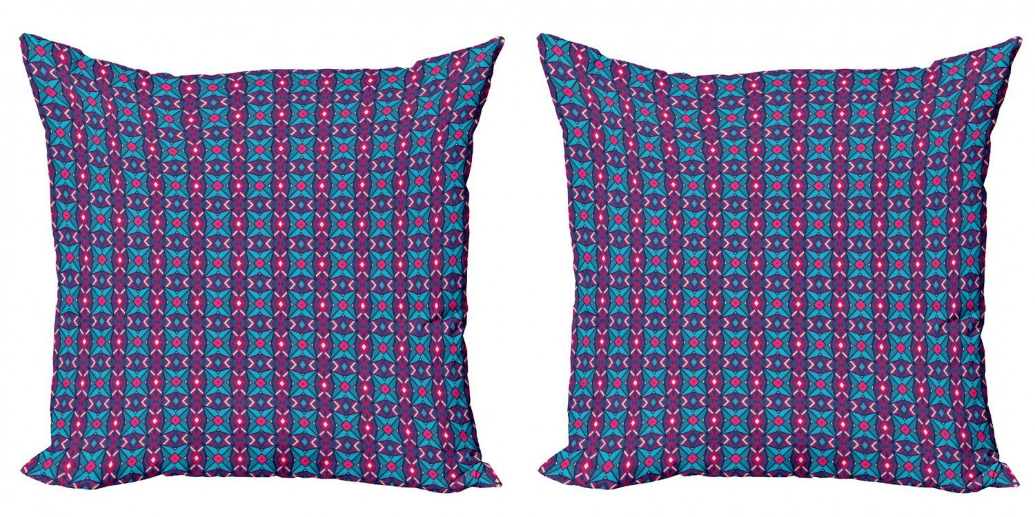 Kissenbezüge Modern Accent Doppelseitiger Digitaldruck, Abakuhaus (2 Stück), Geometrisch Rauten-Muster