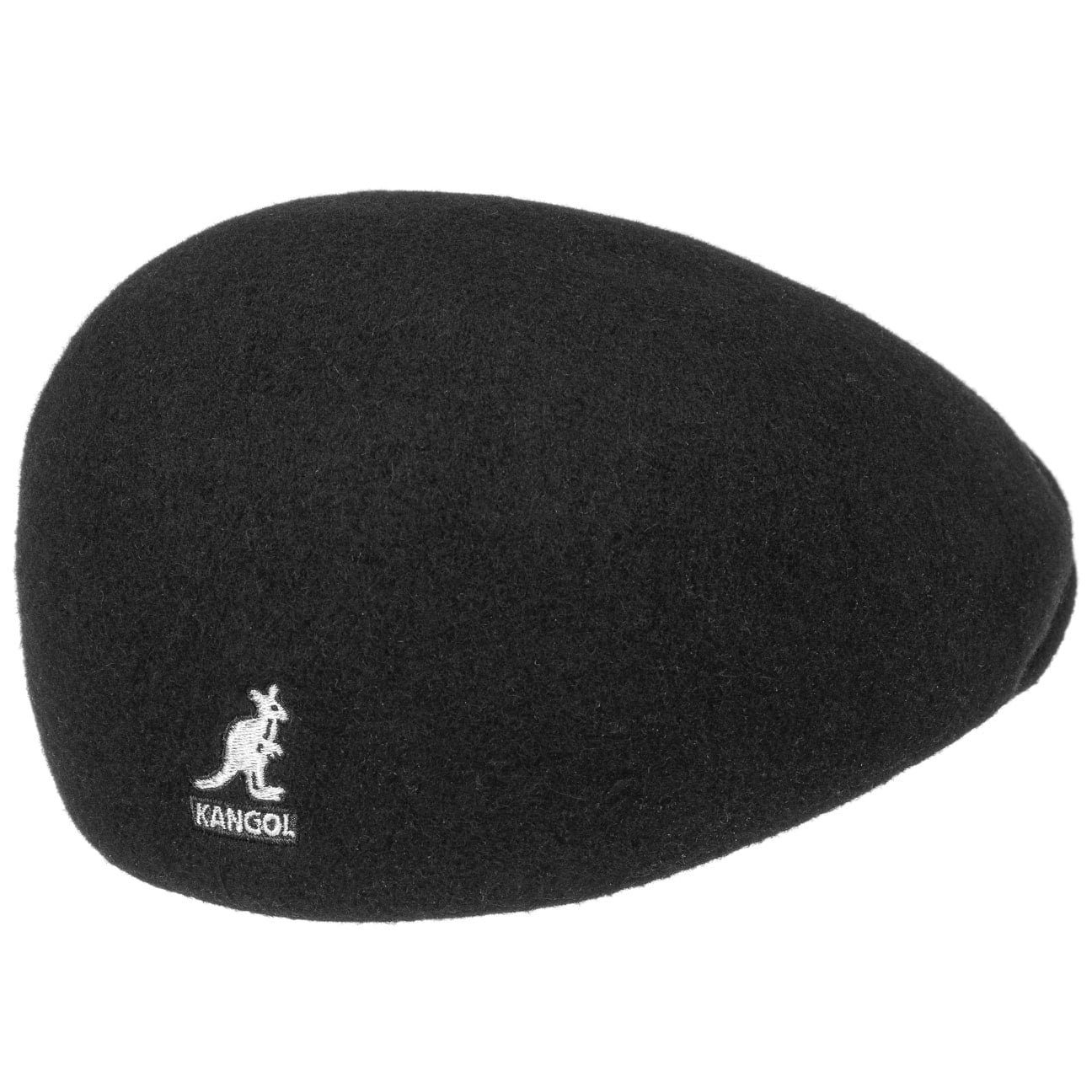 Schiebermütze Kangol Schirm Cap mit (1-St) schwarz Flat