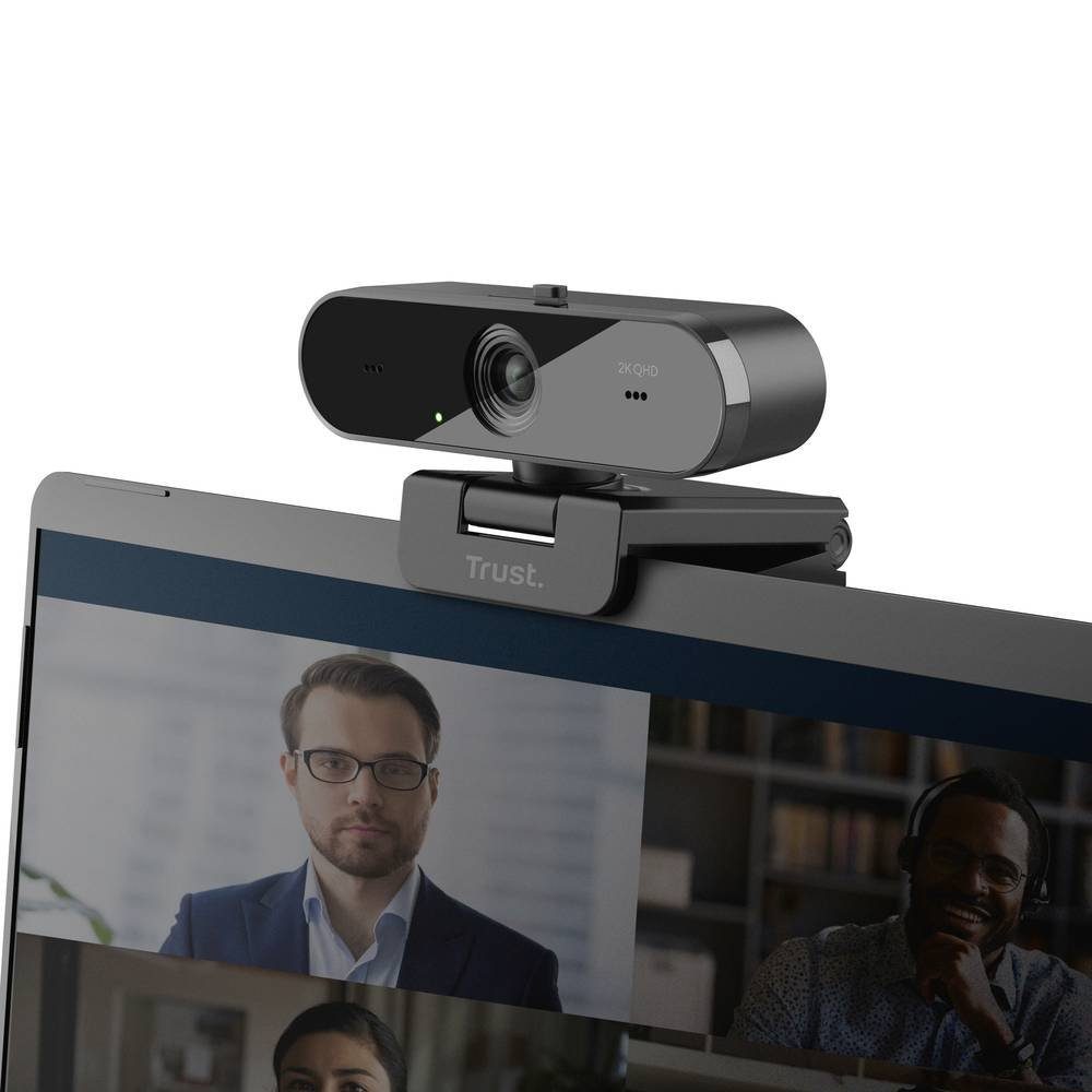 Trust QHD-Webcam TW-250 Klemm-Halterung) Webcam (Standfuß