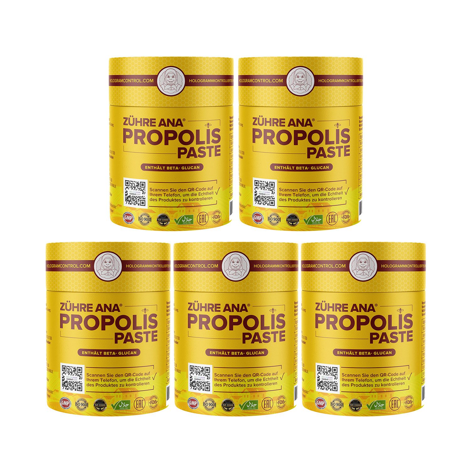 Zühre Ana® Propolis Paste – Natürliches Gelée Royale Paste Paste, 1200 g, Propolis-Paste – 100 % natürlich! Bienenmilch.