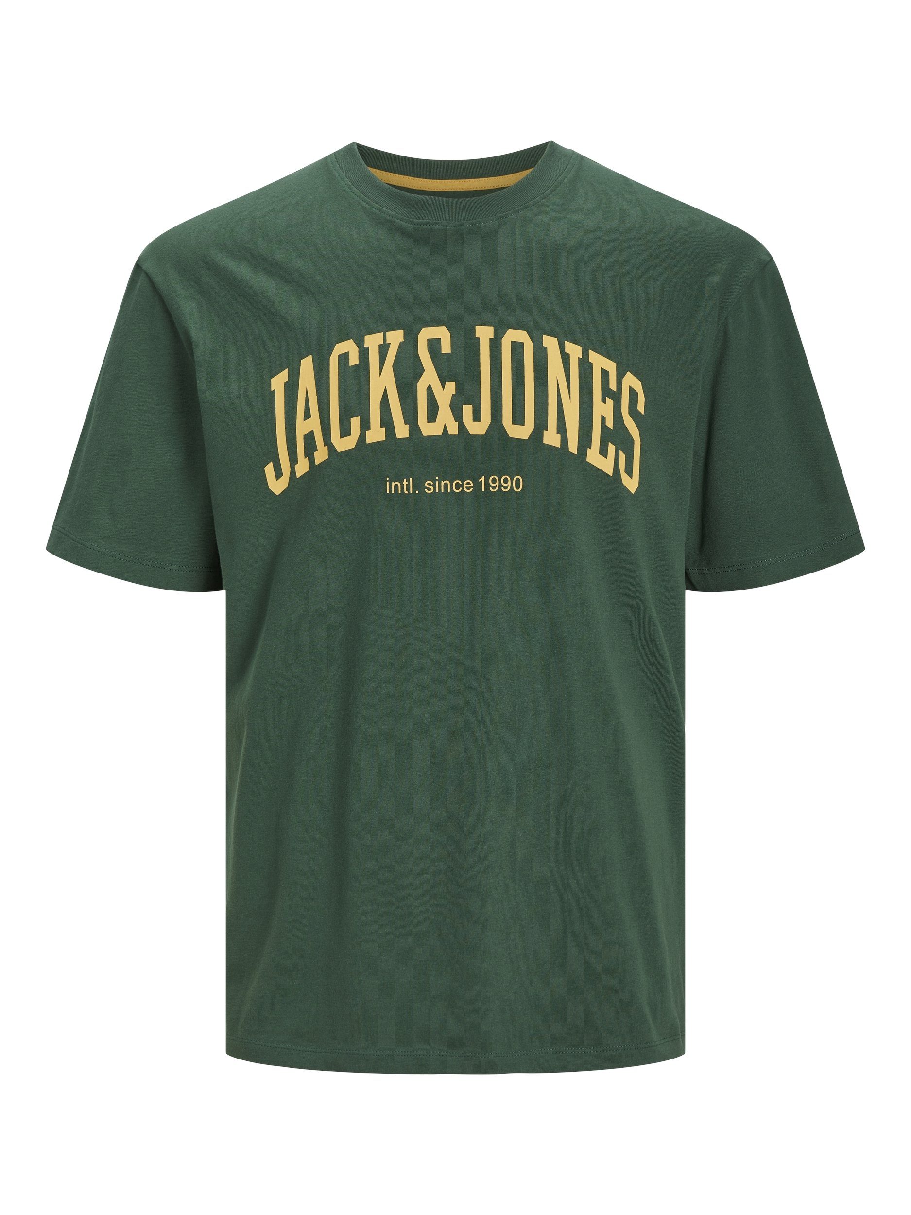Jack & Jones TEE JJEJOSH SS dark Rundhalsshirt NECK CREW NOOS green