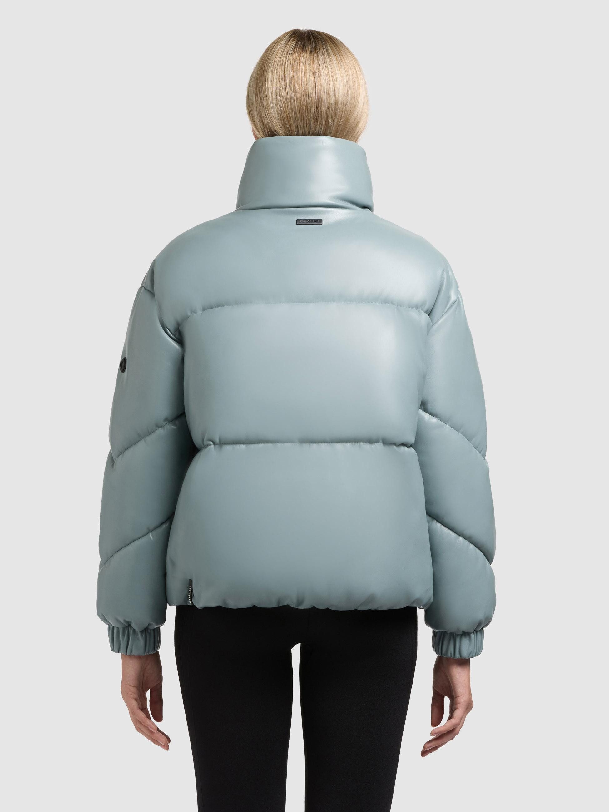 khujo Steppjacke Khalia Gesteppte Damen Winterjacke in Lederoptik