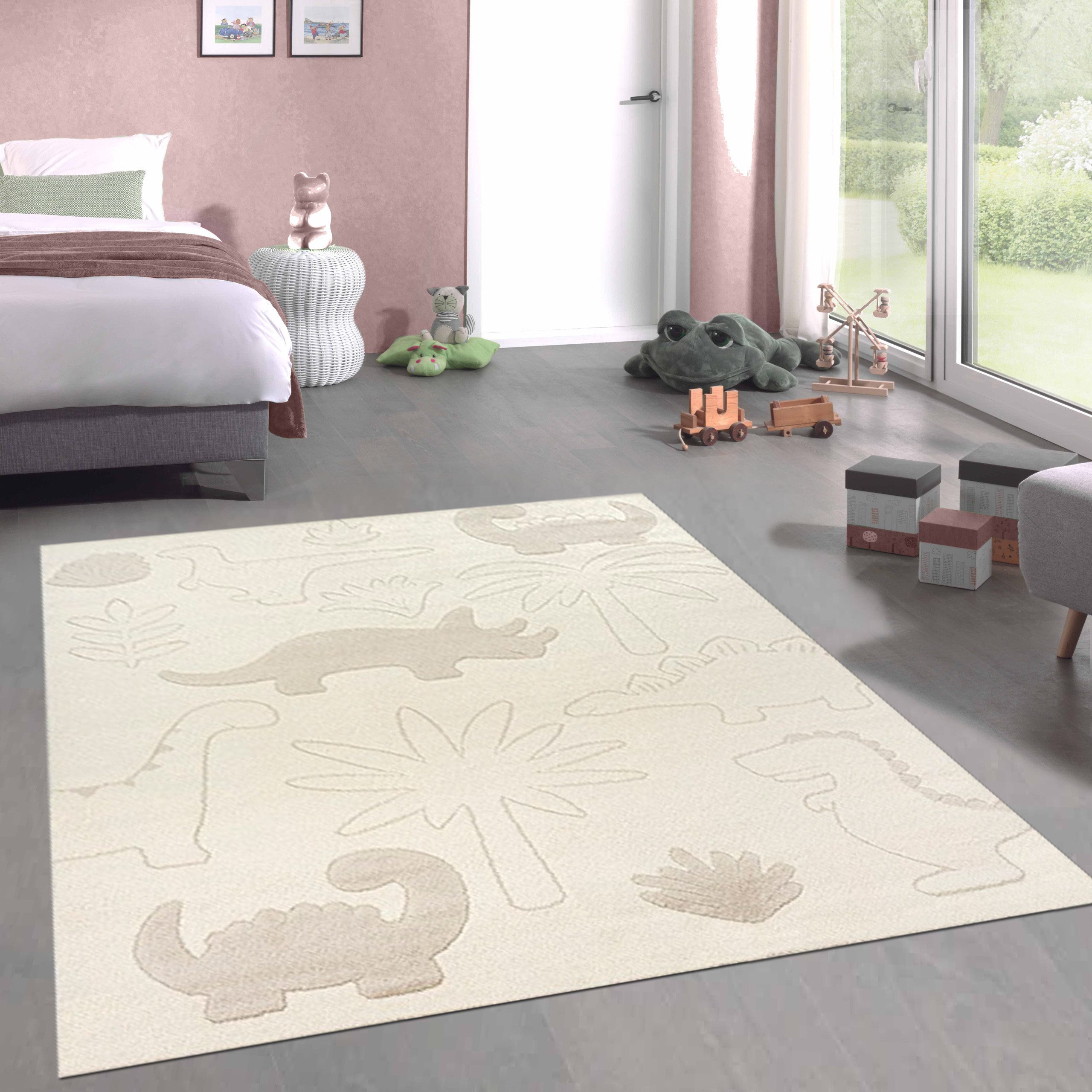 Carpetia Teppich Teppich Kinderzimmer Spielezimmer Dinosaurier Muster in Cr günstig online kaufen