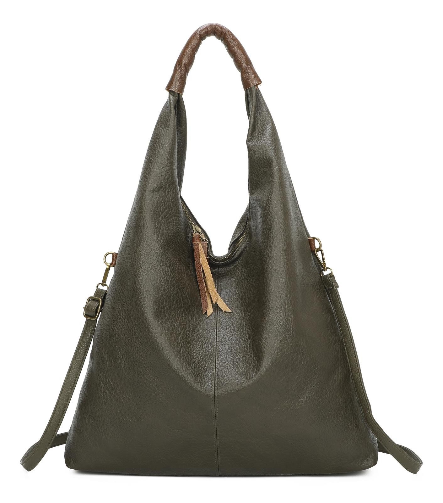 ITALYSHOP24 Schultertasche XXL Damen Shopper Tasche Freizeittasche Hobo Bag günstig online kaufen