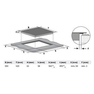 KKT KOLBE Backofen-Set KKT KOLBE Backofen und Induktionskochfeld SET83131IND2, mit keines, 60cm Einbau-Backofen EB8313ED + 59cm Induktionskochfeld IH5900RL