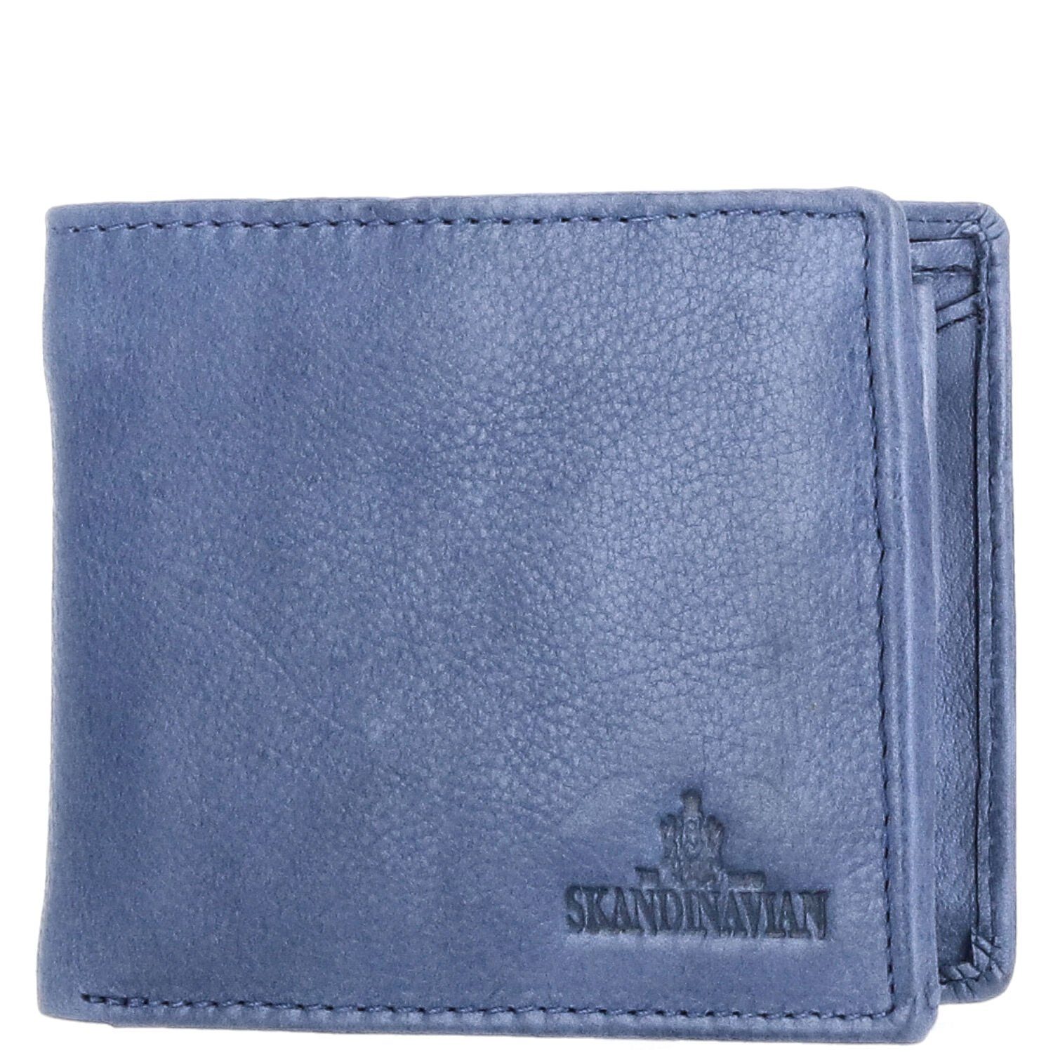 Geldbörse The Skandinavian Brand Leder Geldbörse Querformat blau