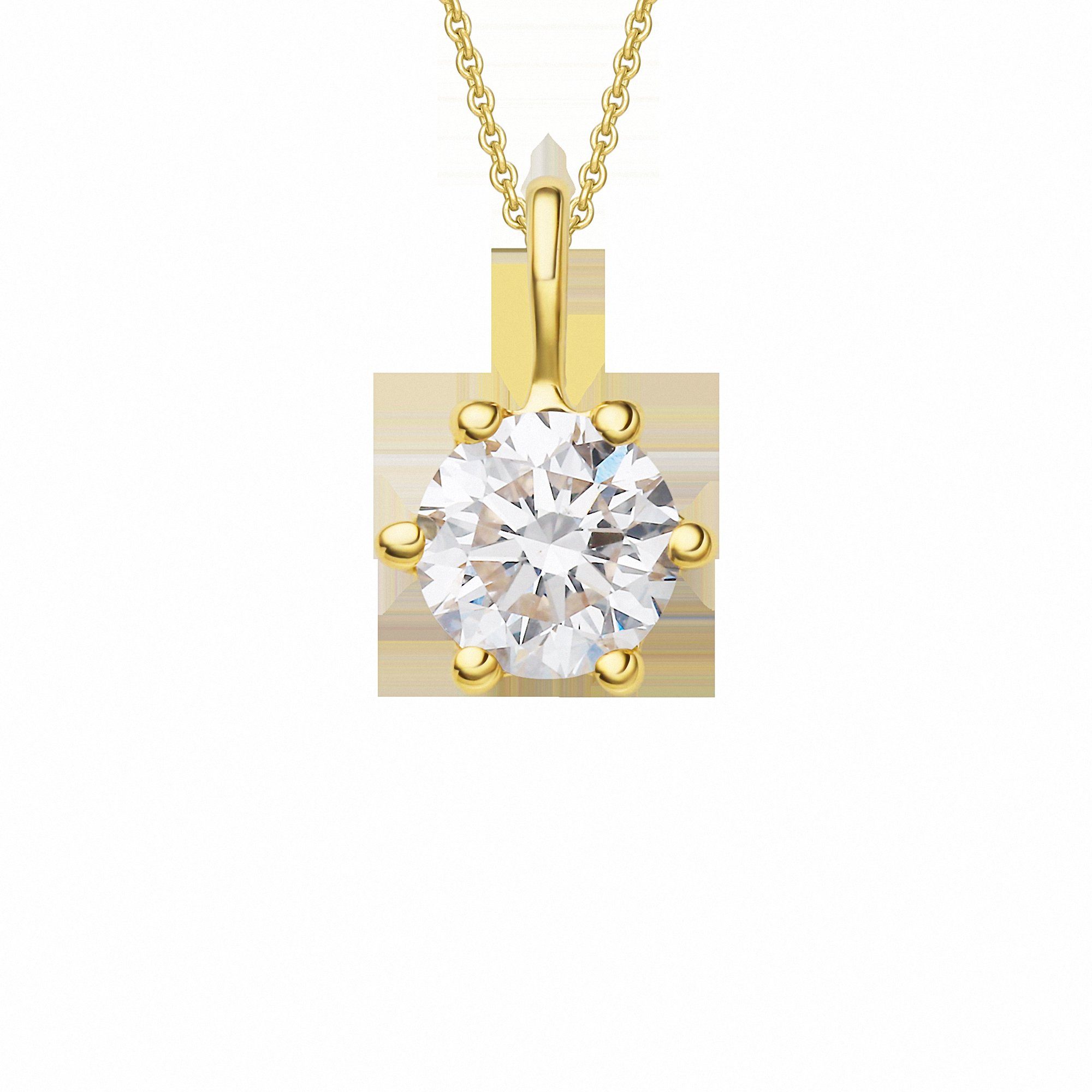 ELEMENT Gold ONE Diamant Schmuck Kettenanhänger Damen Gelbgold, Brillant 0.25 585 aus Anhänger ct