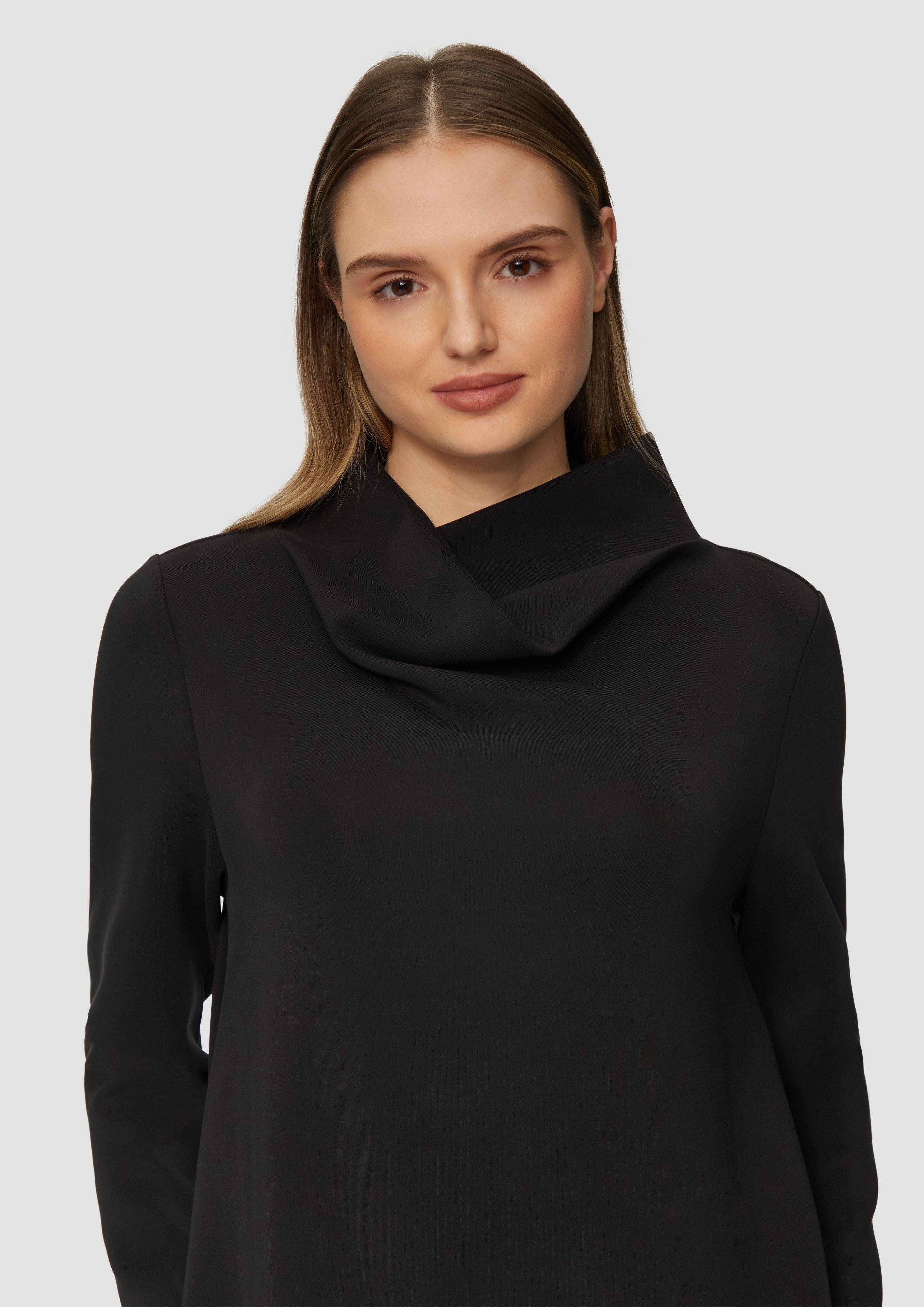 s.Oliver Minikleid Scuba-Kleid mit Wasserfallkragen und günstig online kaufen