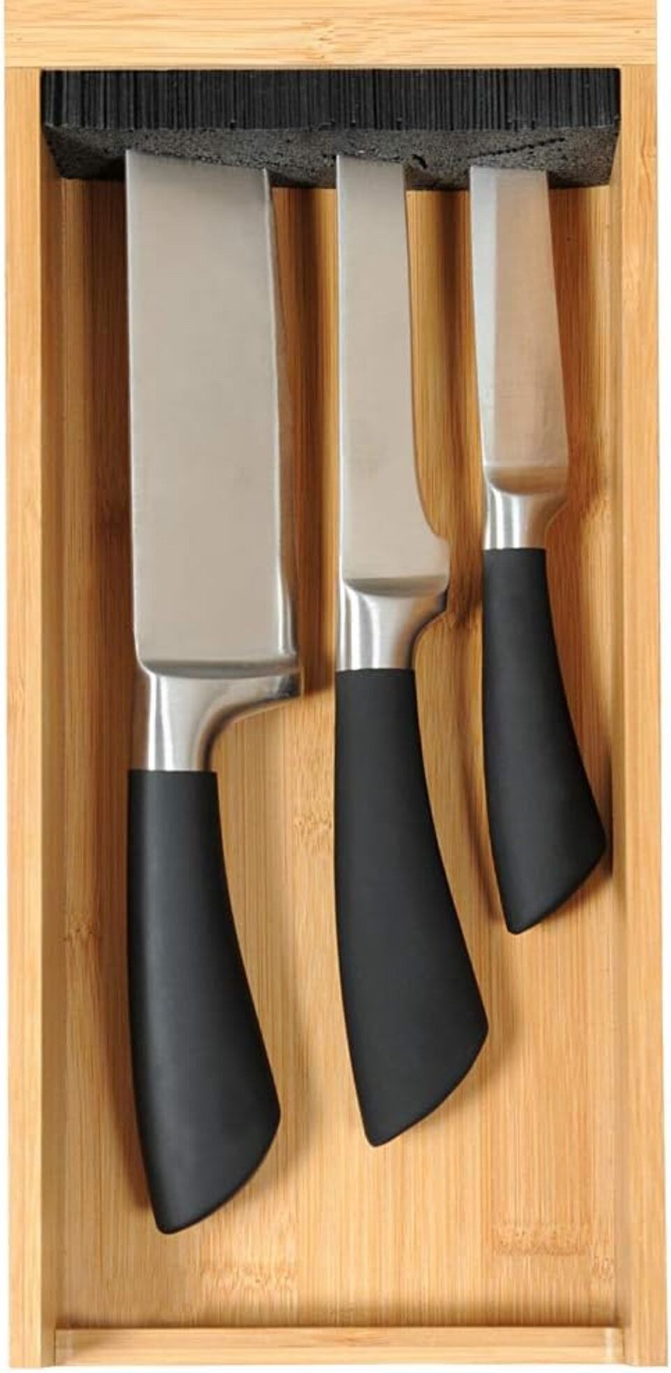 Messerblock Stand für Küchenmesser, Block für Messer, Küchenzubehör, Bambusholz