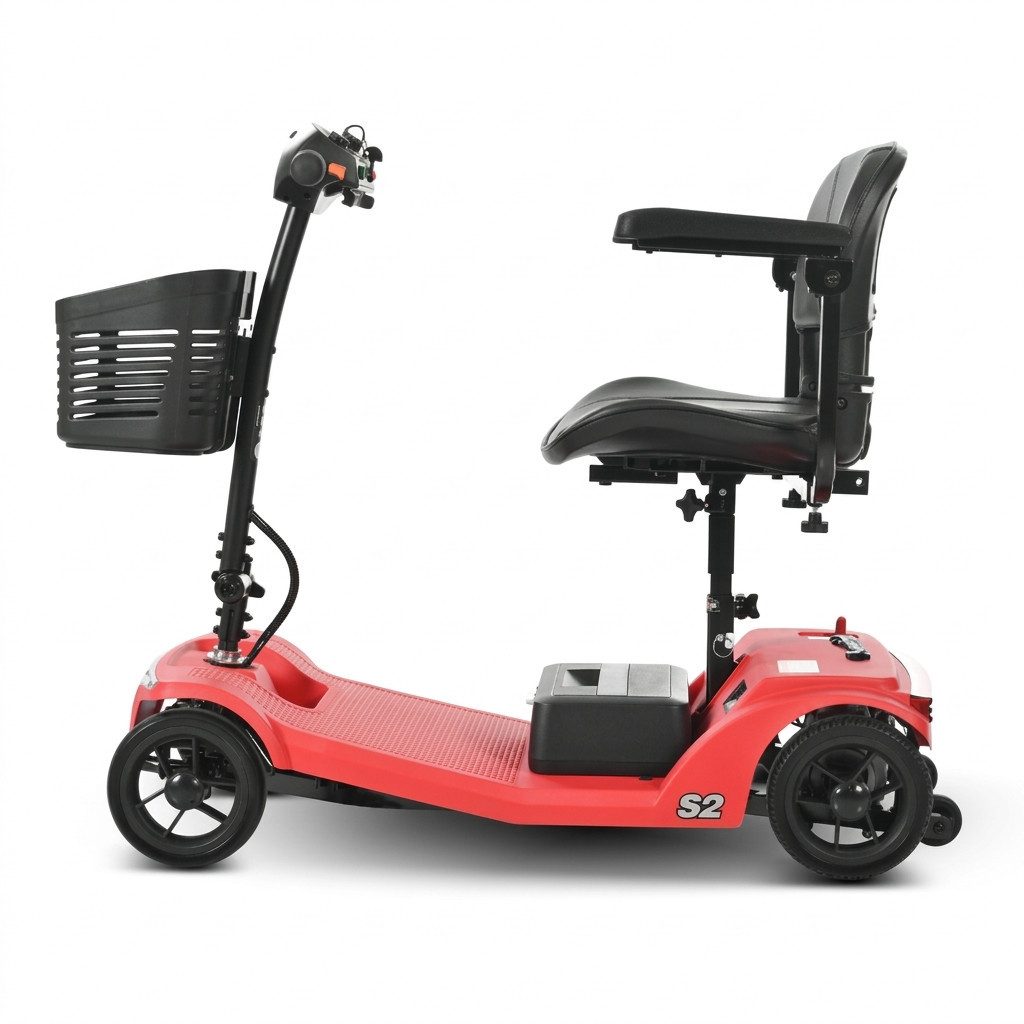 kowdom Elektromobil E-Mobil Senioren faltbar 6km/h 15km USB IPX4 136kg führerscheinfrei, 250 W, (Einzelgerät, Einzelgerät), faltbar 990x330mm, USB, IPX4, atmungsaktiver Sitz