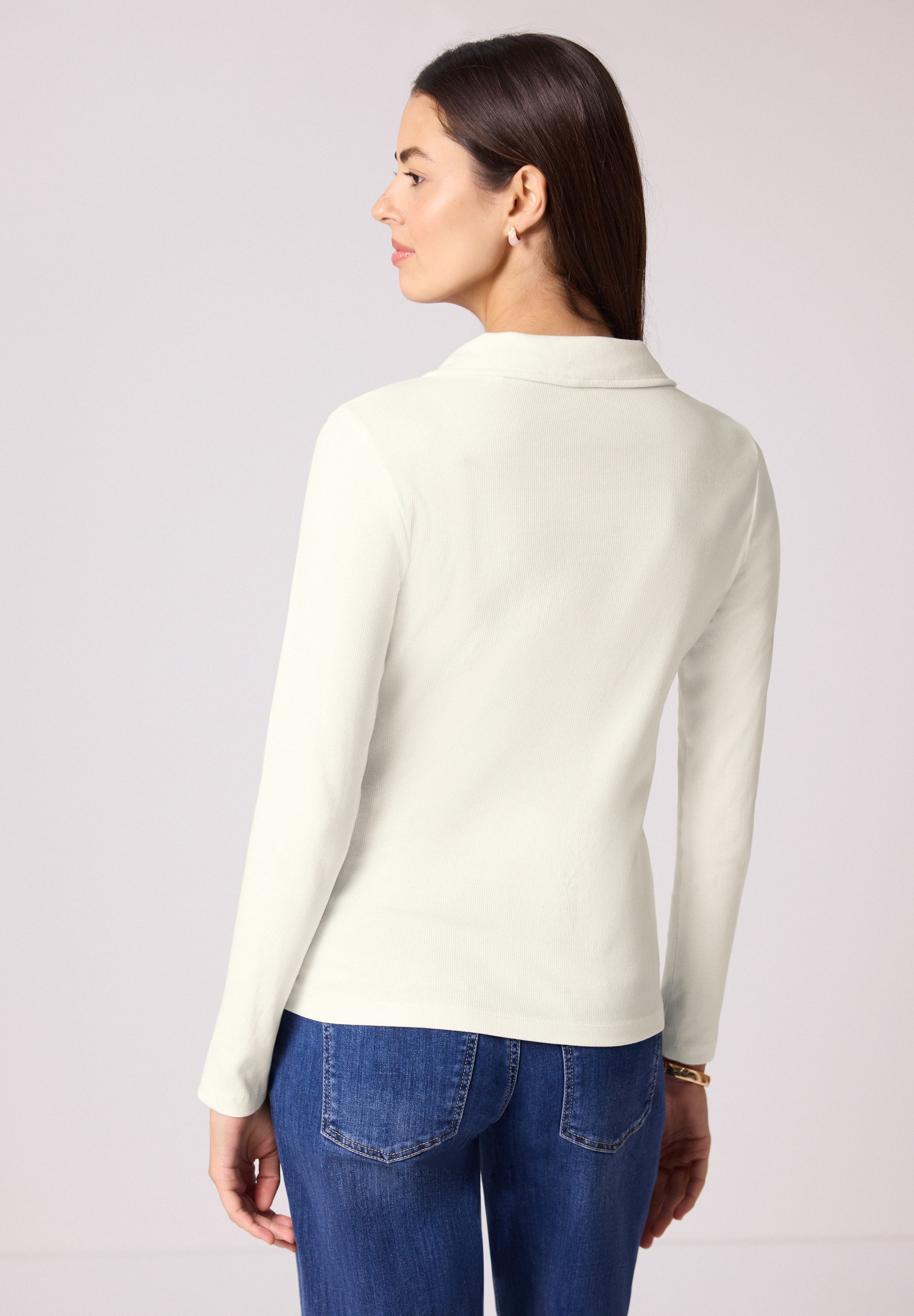 STREET ONE Langarmshirt in Melange Optik günstig online kaufen