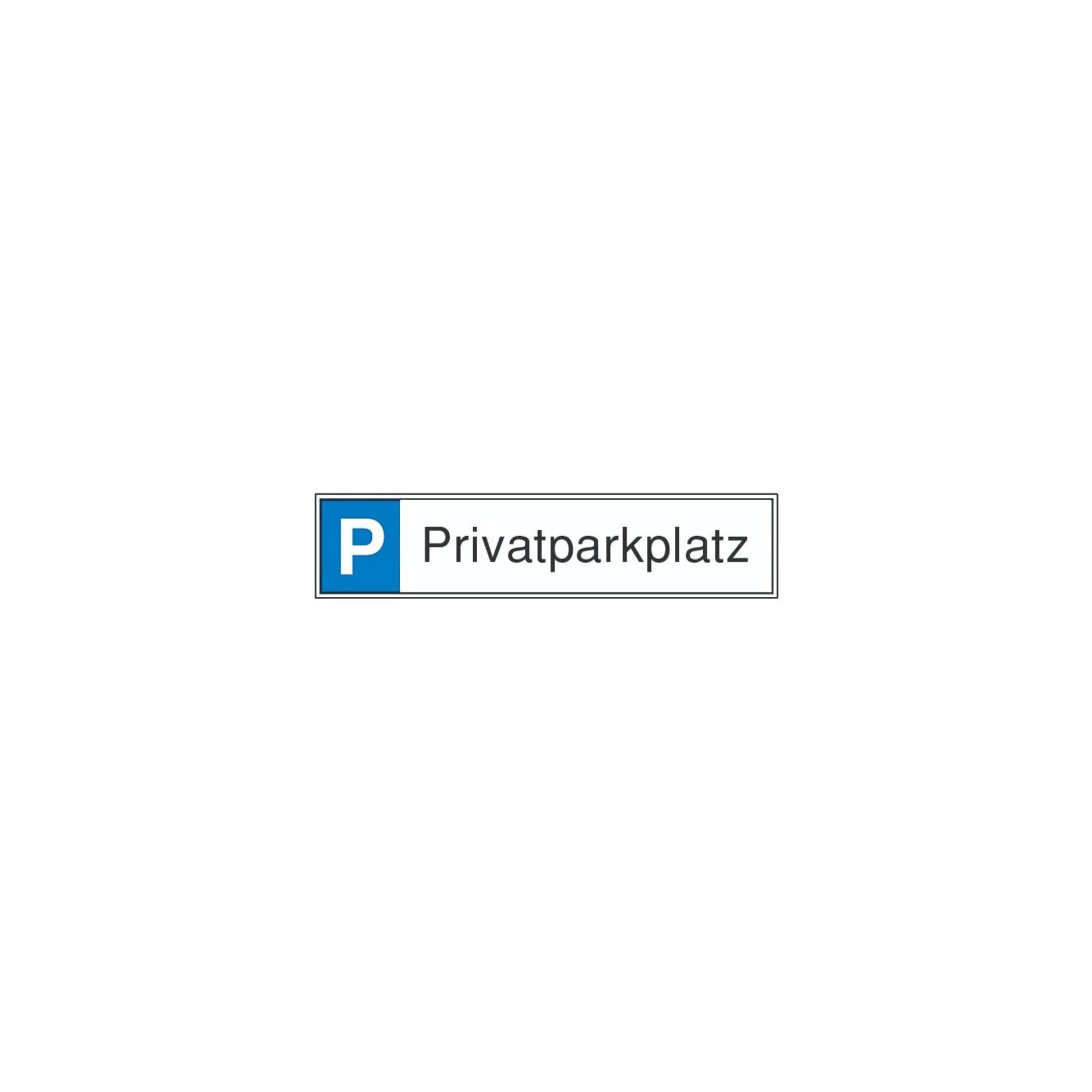 wolk Verkehrsschild SafetyMarking Parkplatzschild Alu B520xH110 mm Privatparkplatz