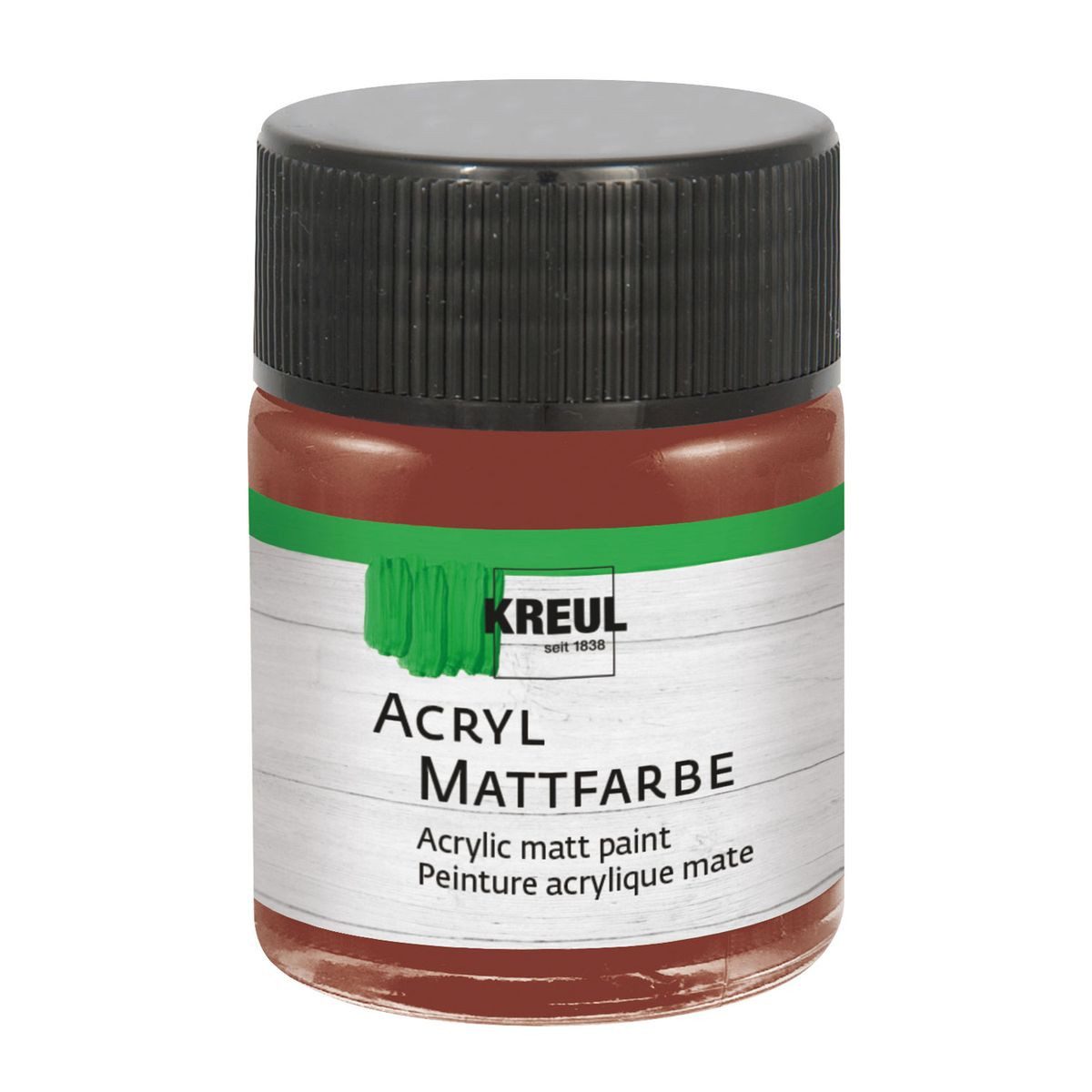 C. KREUL Acrylfarbe KREUL Acryl Mattfarbe rehbraun 50ml Glas