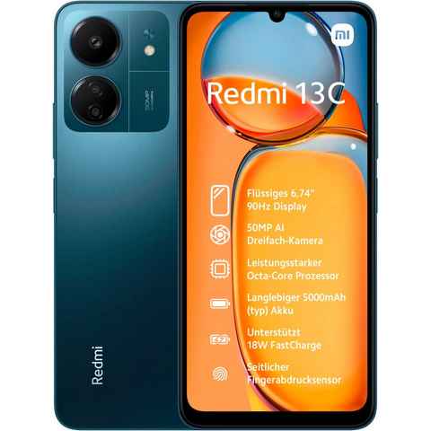Xiaomi Redmi 13C 128GB Smartphone (17,1 cm/6,74 Zoll, 128 GB Speicherplatz, 50 MP Kamera)