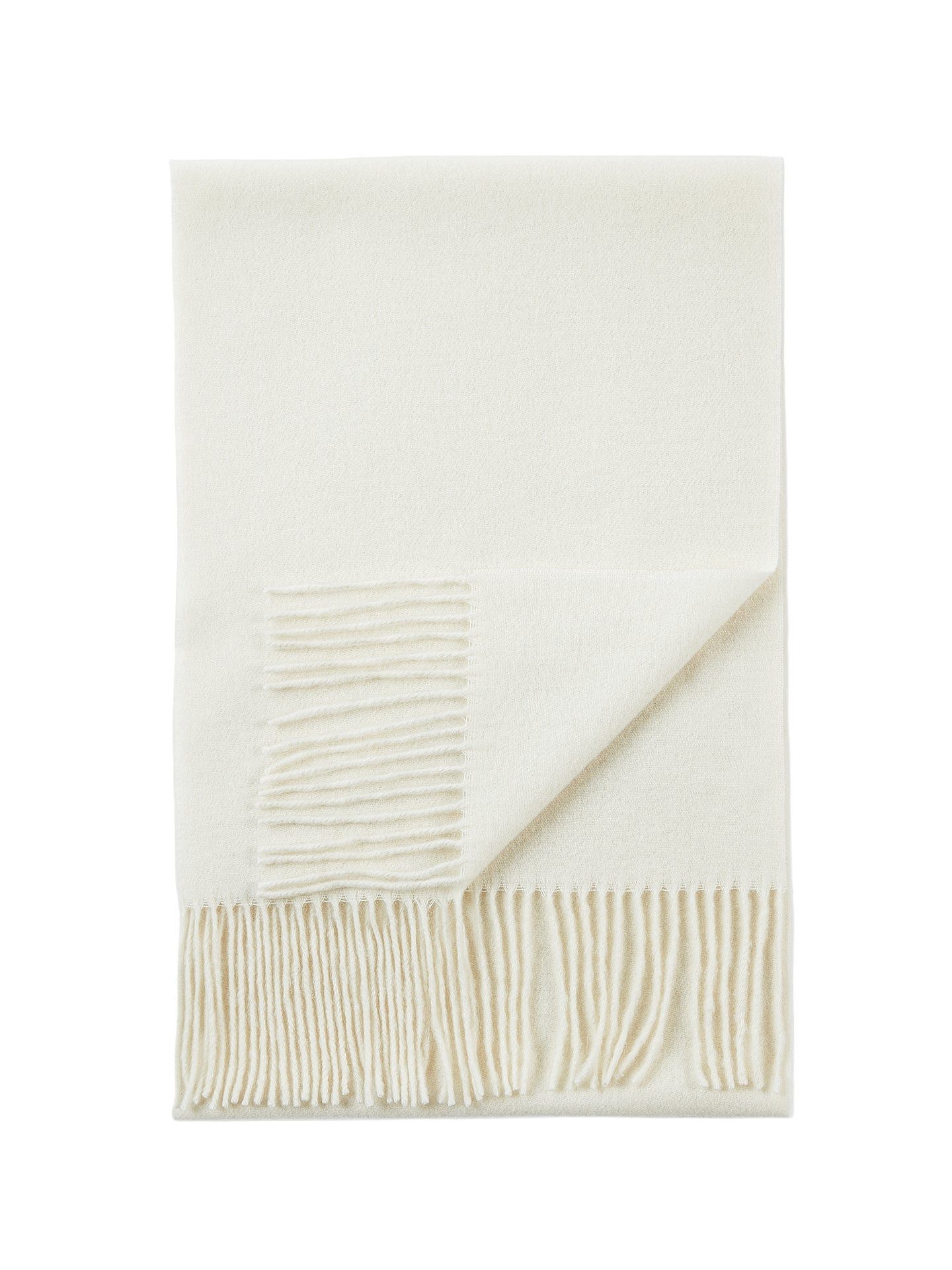 GOBI Cashmere Strickschal Naturfarbe Schal mit Fransen