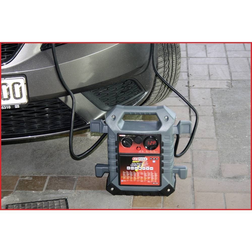 KS Tools 12V + 24V Battery Booster, Mobile Jump Starter 1400A 550.1720 Power Station