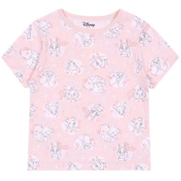 Sarcia.eu Pyjama 2x Weiß-pinkes Pyjama Dumbo, Bambi, Verliebter Mischling 2-3 Jahre