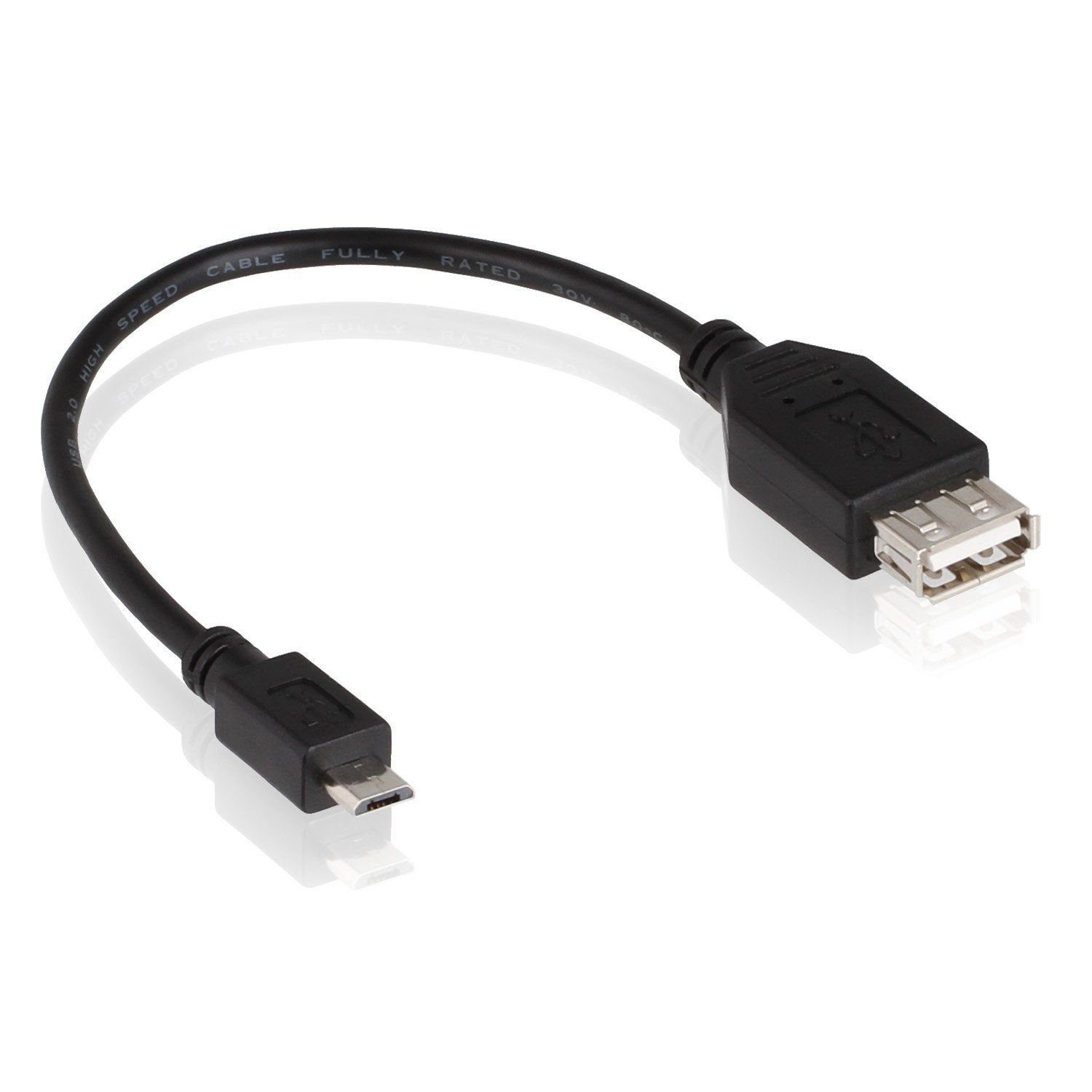 Wicked Chili microUSB OTG Adapter-Kabel für Samsung Handy und USB-Adapter  MicroUSB zu USB-A, 20 cm, Für OTG-fähige Smartphones / Tablets mit microUSB  Anschluss