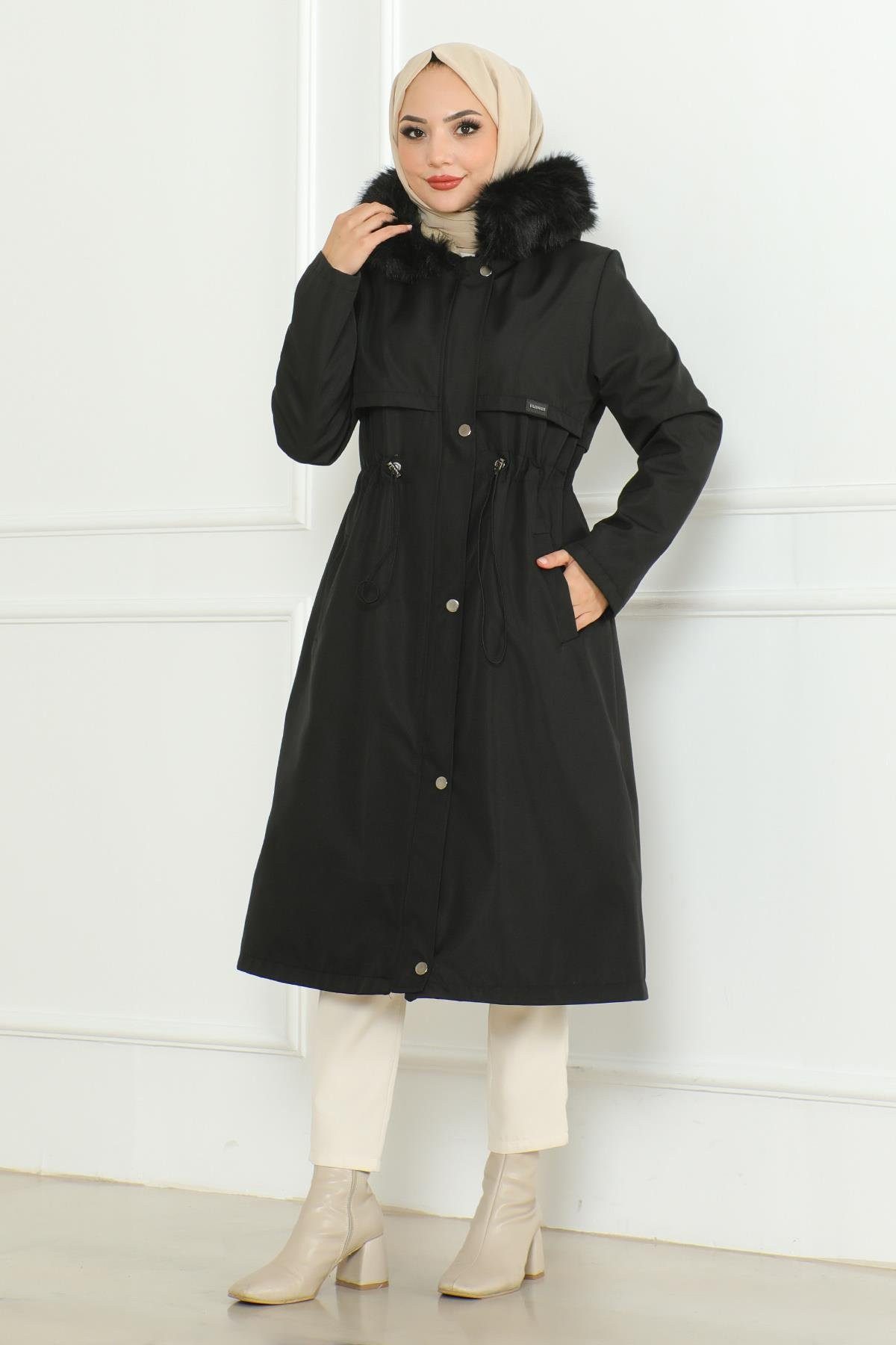 MODAMİHRAM Winterjacke Taba Kapuzenjacke mit verstecktem günstig online kaufen