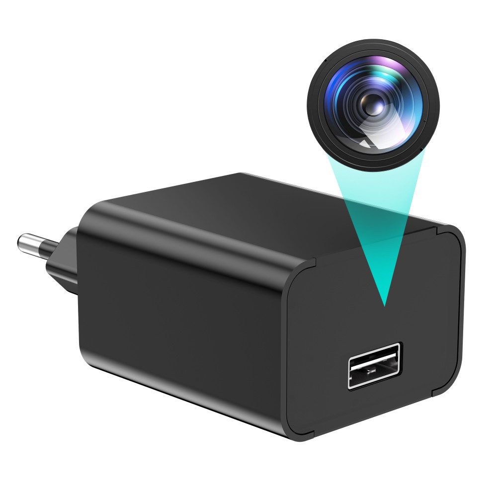 SpionProfi Überwachungskamera Mini Kamera FULL HD Usb Ladegerät Video Ton Aufnahme Überwachung (Innenbereich, Ladegerät versteckte Mini Kamera inkl. Nachtsicht  – Bild 2 von 3