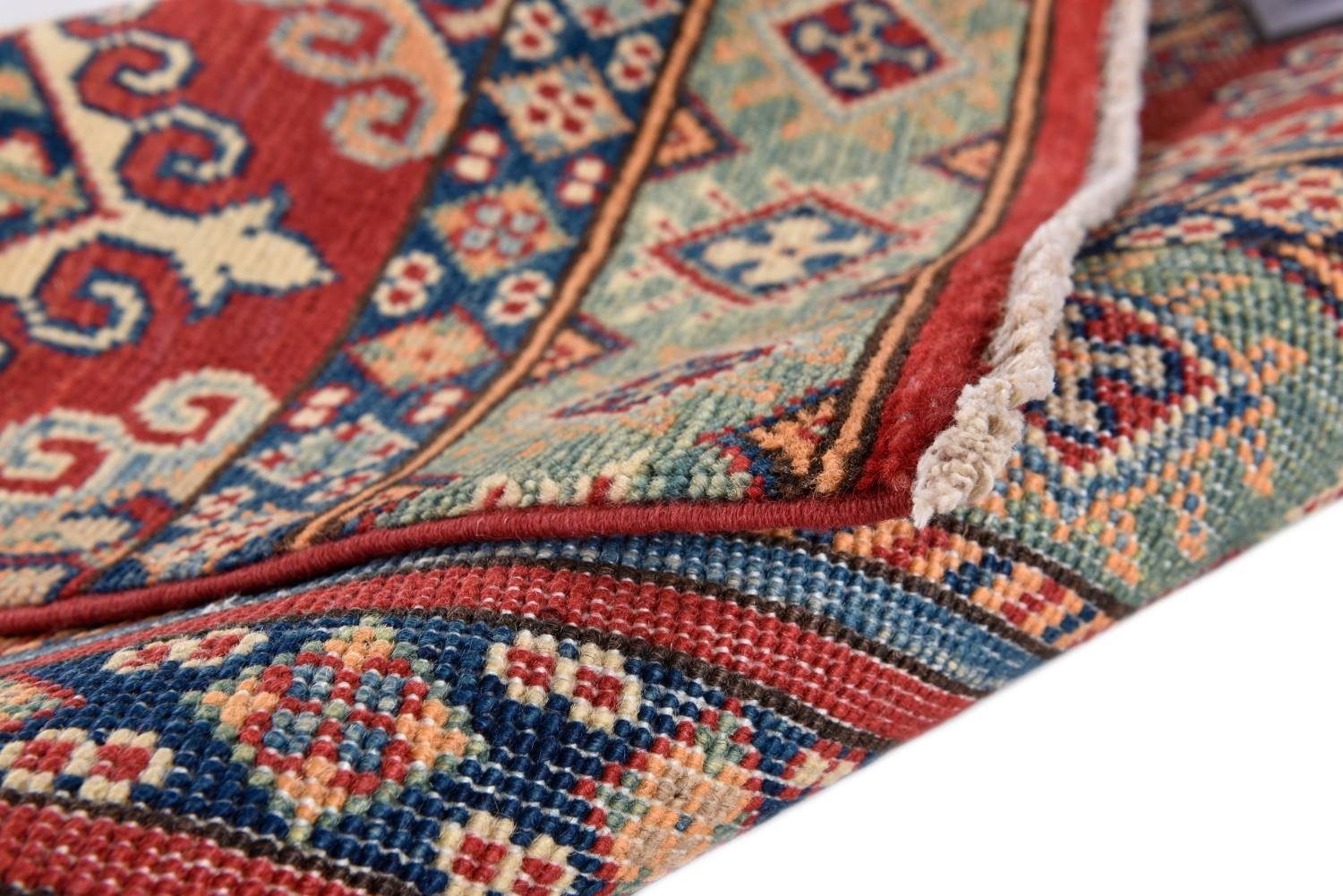 Rechteckig, 83x125 x 83 Wolle Yandashah Teppich aus cm, THEKO, - Teppich Handgeknüpfter 125 Rot Shawl cm, - Ghazni